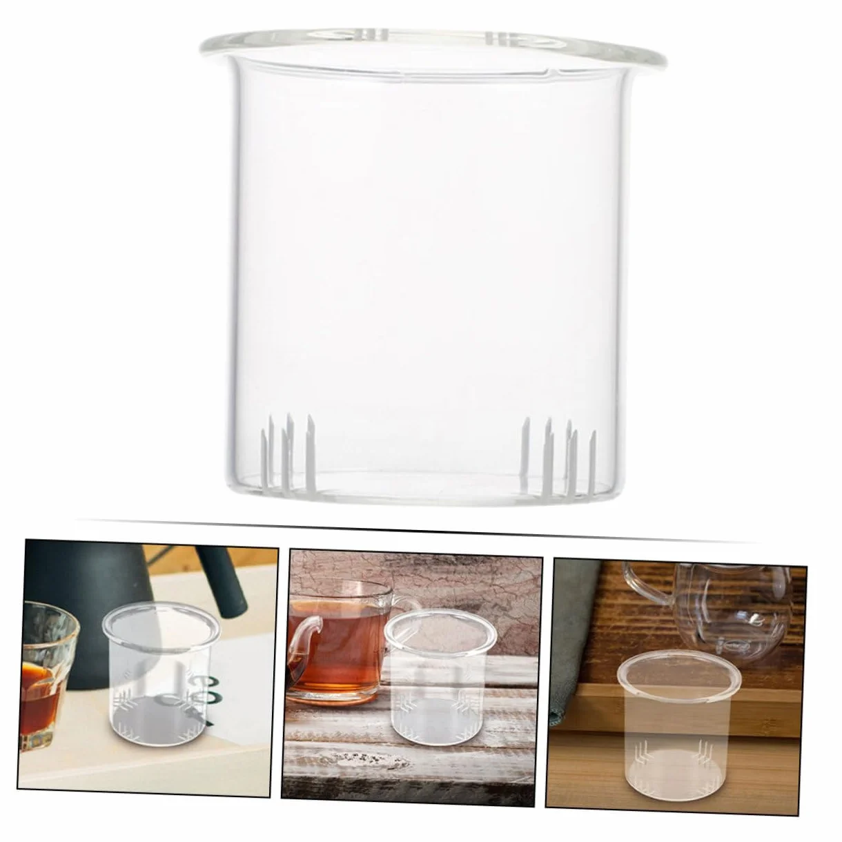 5 Piezas Filtro de de Vidrio Desmontable para Tetera de Filtro de Infusiones para Accesorio Práctico y de Limpiar