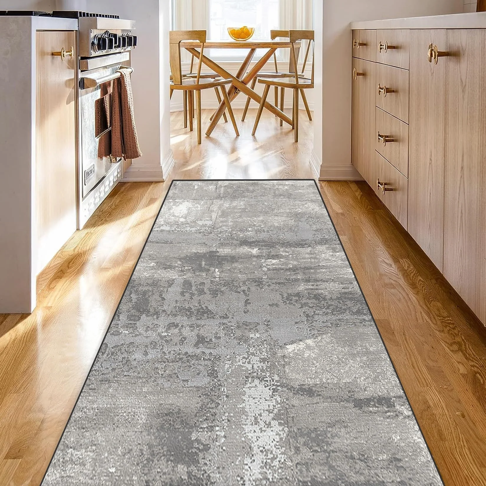 Pasillos Antideslizante Alfombra 80 x 220 cm Antideslizante y Lavable Alfombrilla de Cocina, Alfombra Antifatiga Antideslizante Respaldo de TPR para Cocina, Corredor, J