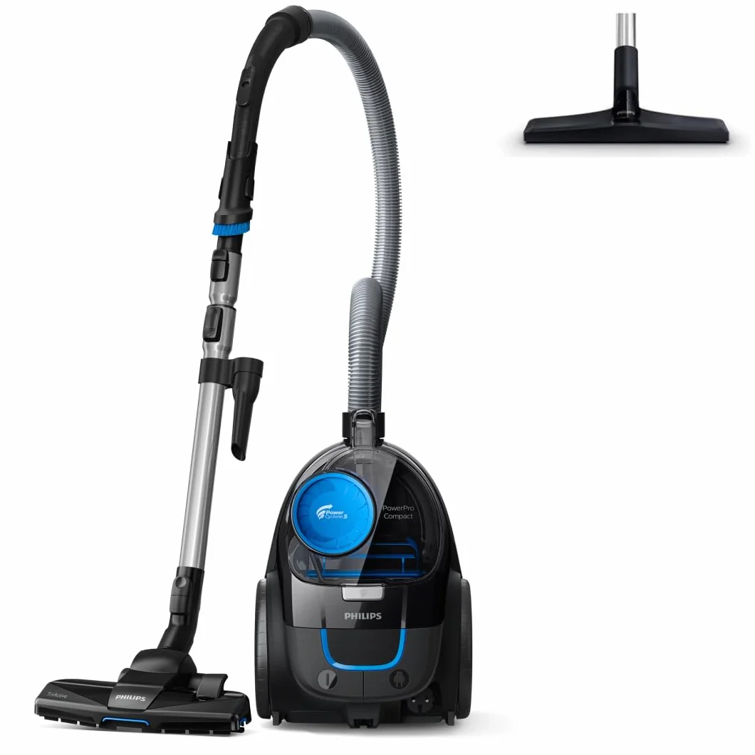 Philips PowerPro Compact FC9331/09 - Aspirador, Sistema Ciclonico sin Bolsa, Deposito 1.5l, Filtro Antialergias, Facil de Limpiar