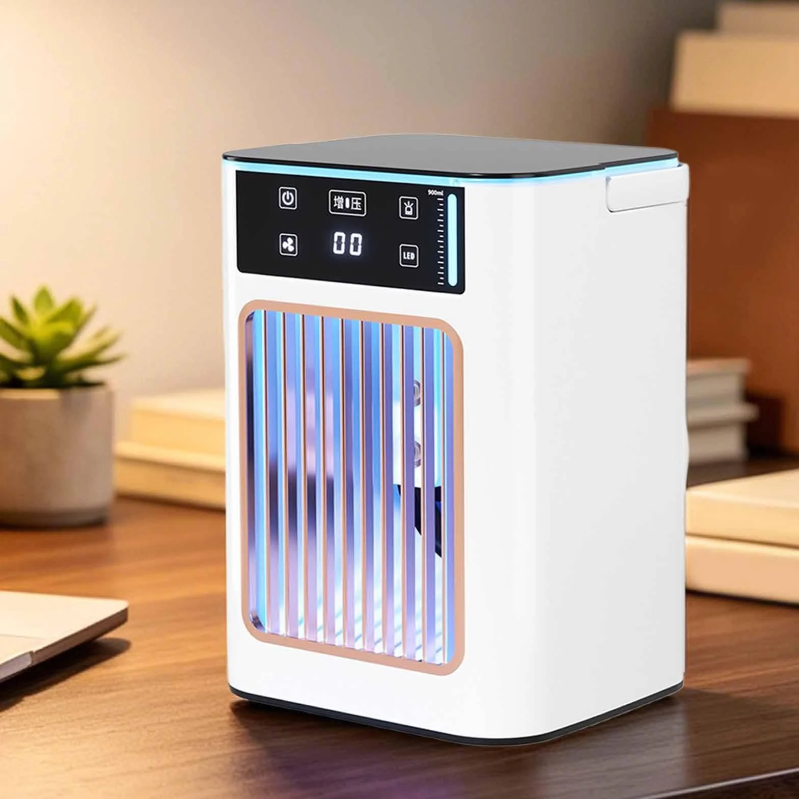 Ventilador Personal Portátil 3-Velocidades | Ventiladores Enfriadores Que Soplan Aire Frío Para Verano Interior Hogar Oficina Dormitorio Escritorio Residencia Viaje