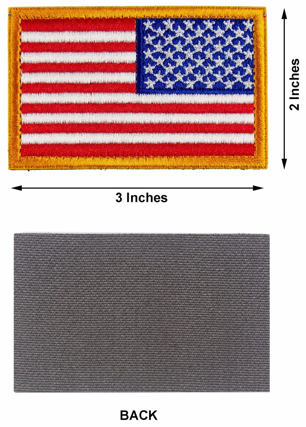 6 parches tácticos de la bandera estadounidense regular y reversa, con gancho y bucle para mochilas, gorras, chaquetas, pantalones, emblemas de uniforme militar del ejército, tamaño 3 x 2 pulgadas