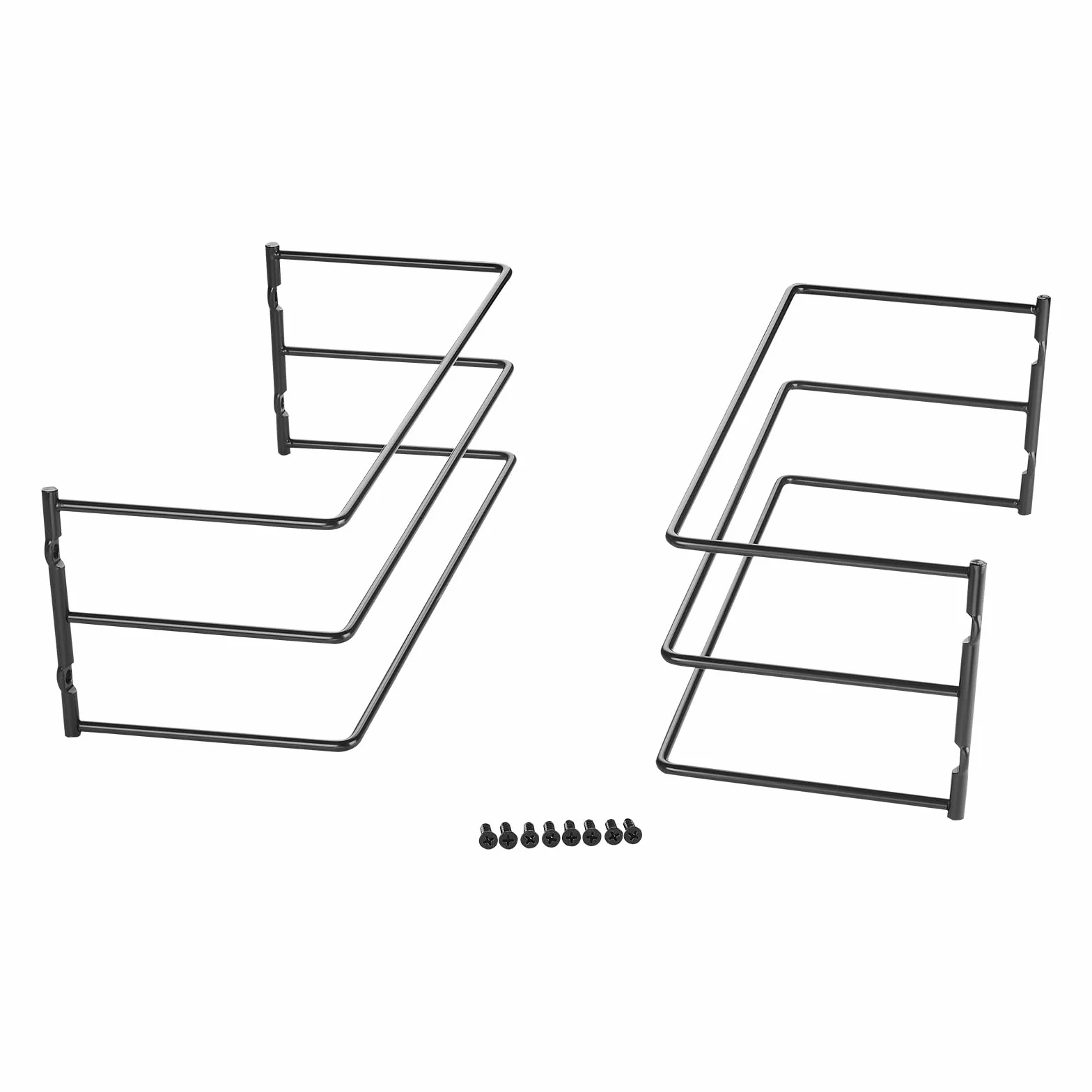 SOTECH Soporte para 3 bandejas (364 x 140 x 125 mm, cromo negro, para armarios de 600 mm de ancho) con rejilla de alambre: ¡Organiza tu cocina fácilmente!