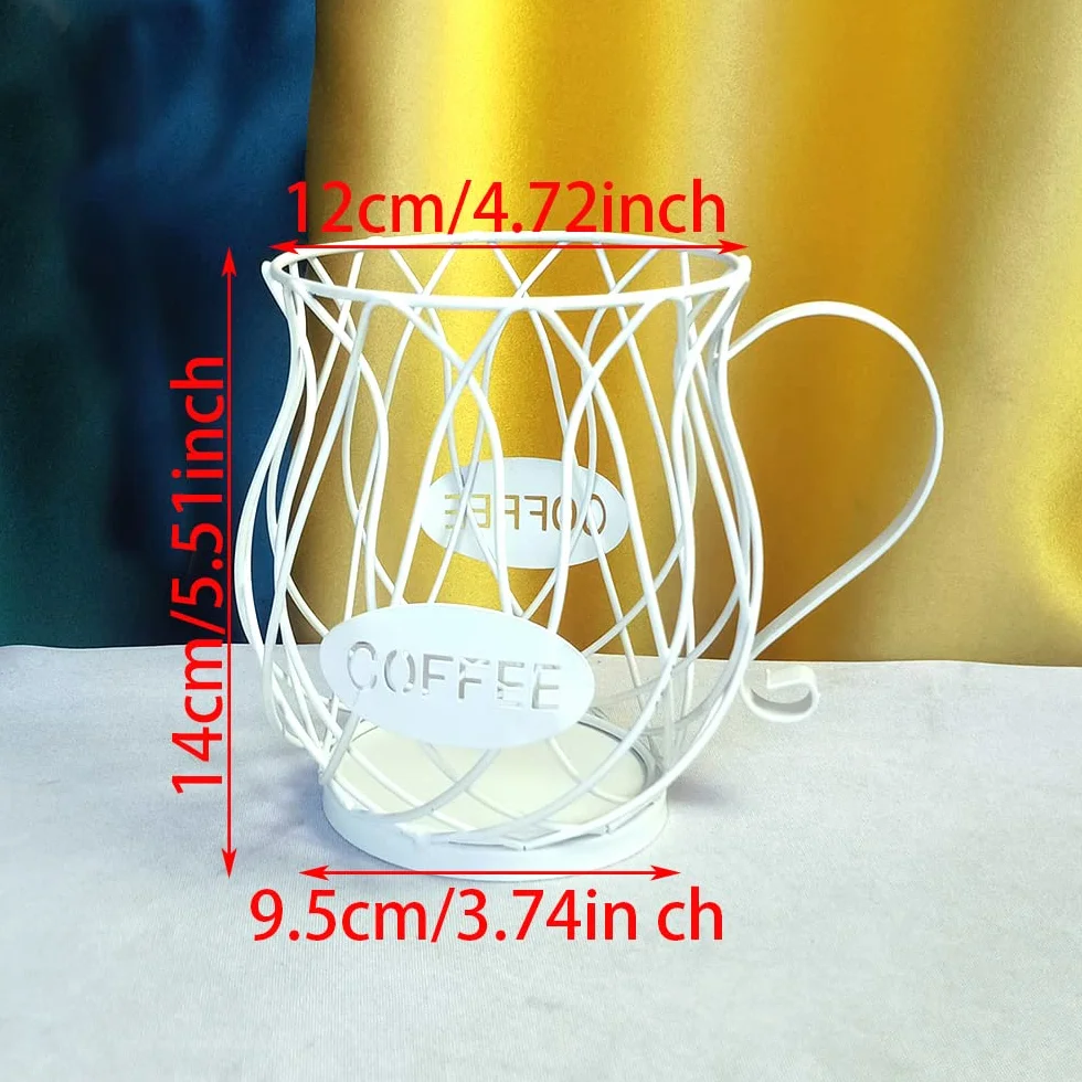 Cesta de Almacenamiento de Cápsulas de Café Soporte (Blanco)