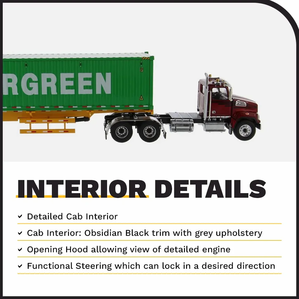 Diecast Masters Western Star 4700 SB Tandem Truck and 40' Dry Goods Container Trailer