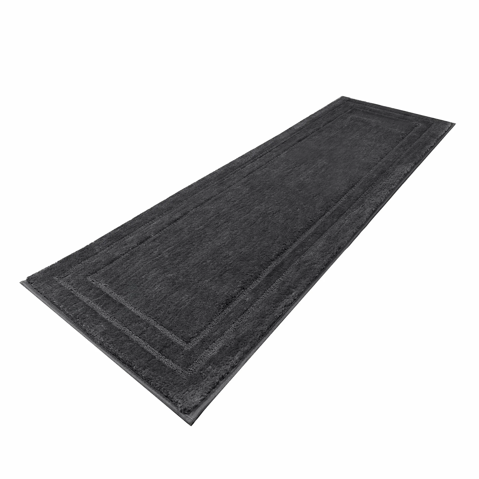 Alfombra de Baño Antideslizante Decomira 50x150 cm Antracita Lavable a Máquina