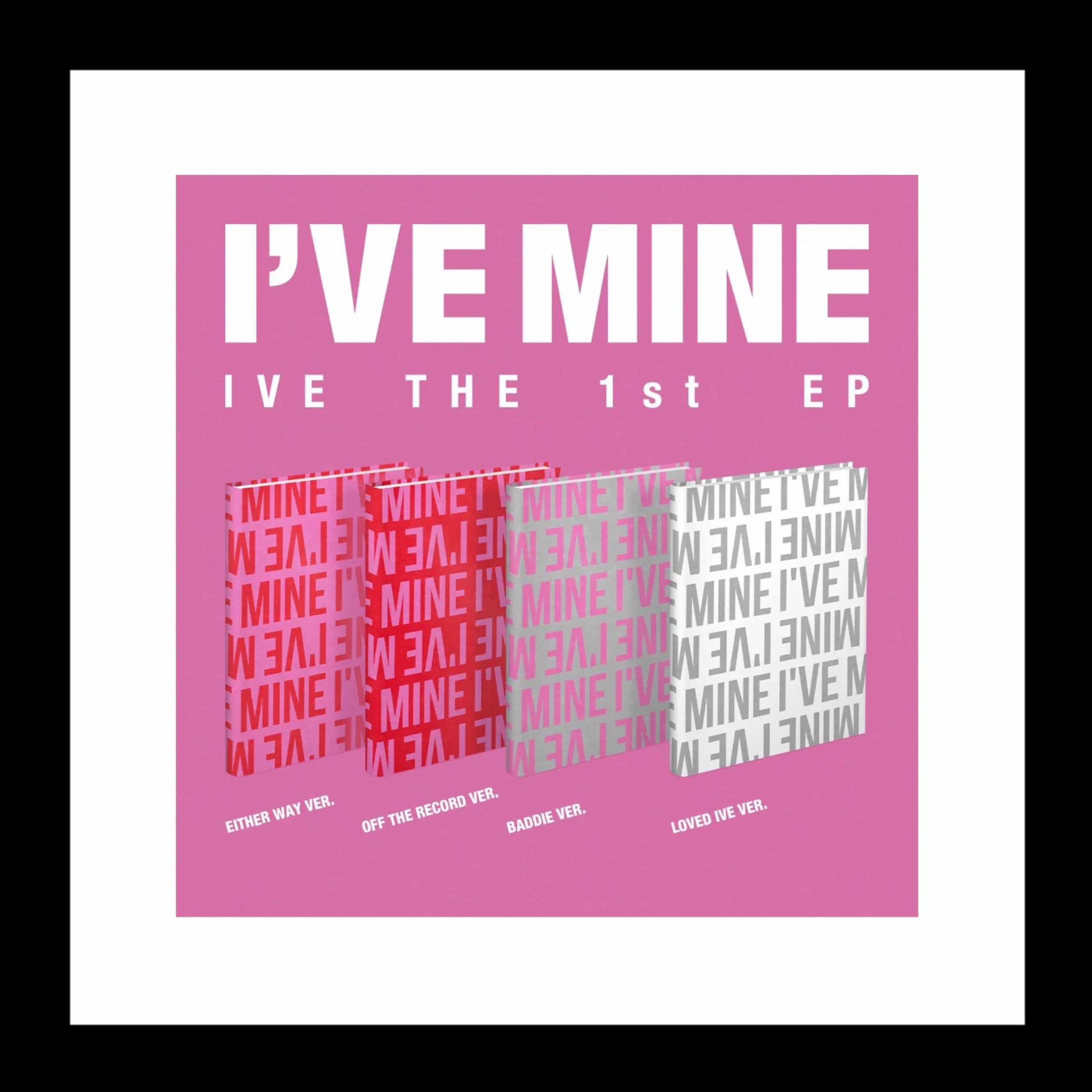 IVE I've Mine 1º EP Álbum Contenido+Tarjeta fotográfica+Seguimiento sellado (Set completo de 11 (Versión estándar 4+Versión Digipack 6+PLVE))