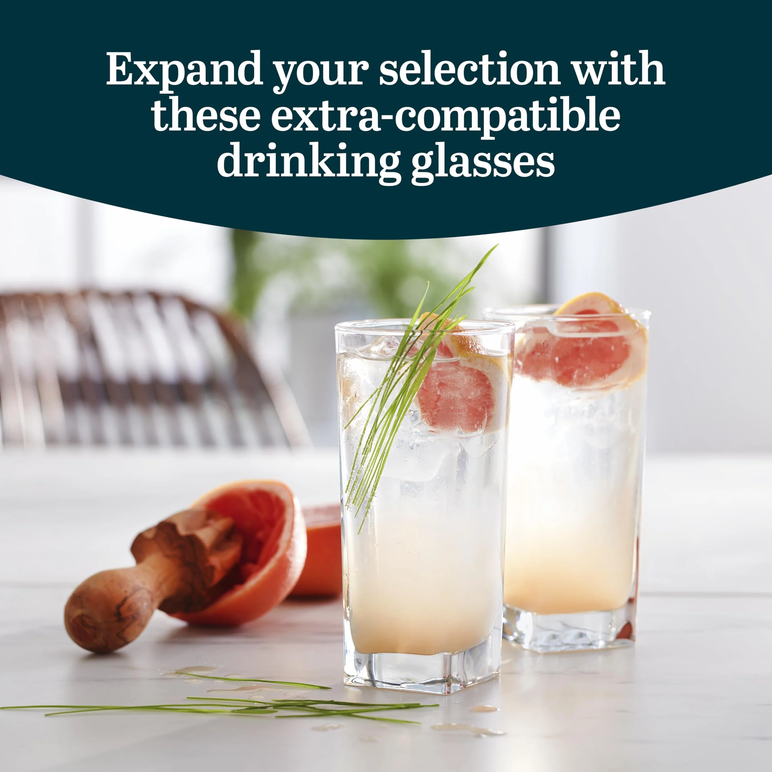 Libbey Vasos City Tumbler de 14 onzas, juego de 8 | Vasos transparentes, base cuadrada gruesa, cristalería diaria para agua, jugo y té helado, aptos para lavavajillas