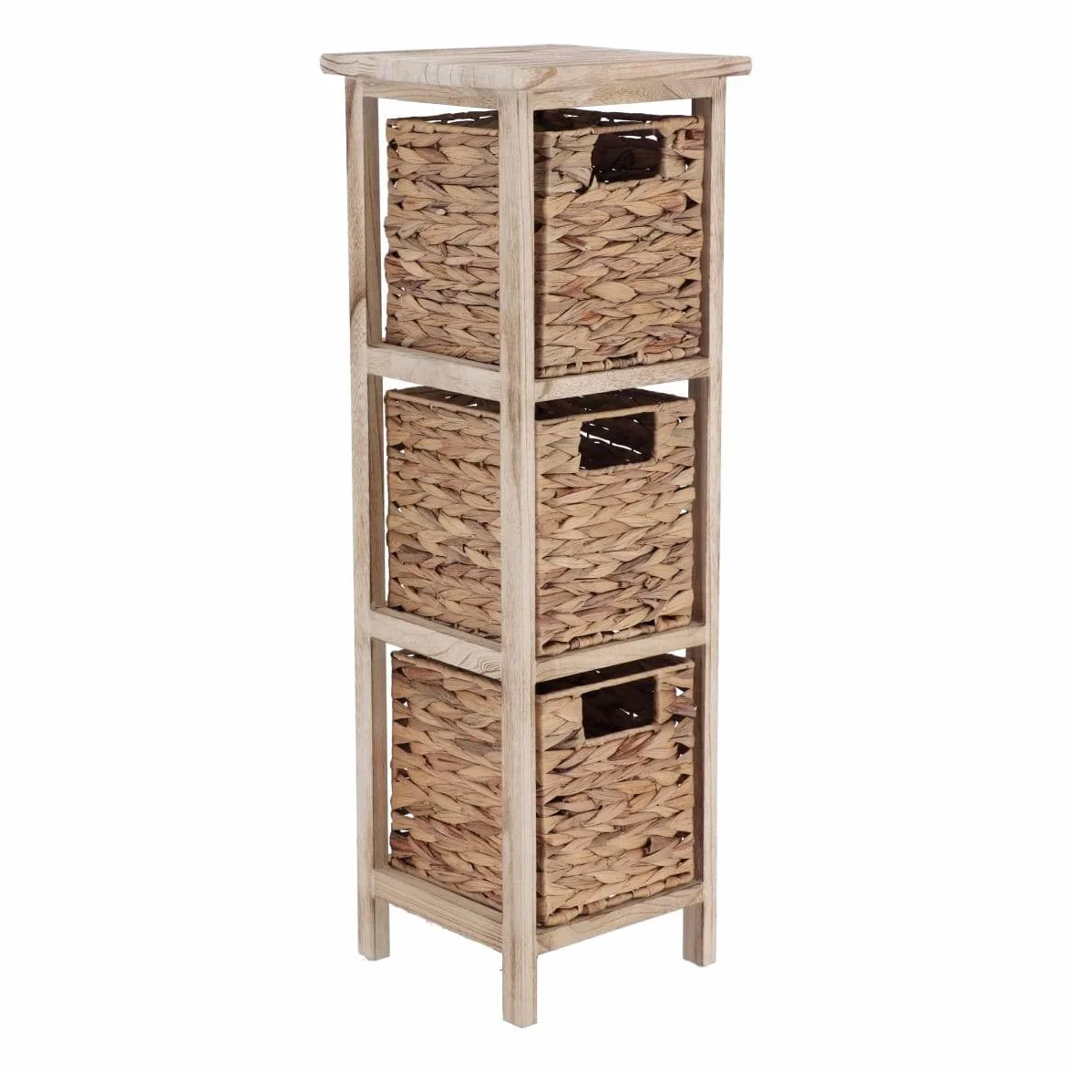 Tendance - Mueble Paulownia con 3 cestas Jacinto - Natural