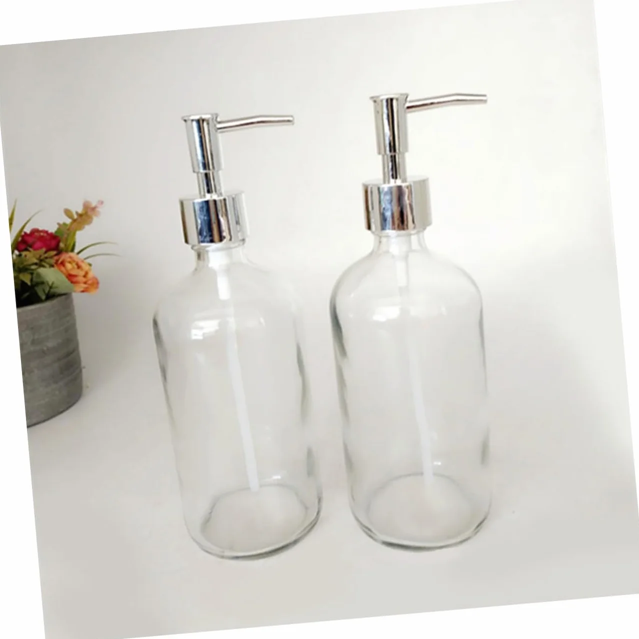 Cabilock 4 Piezas Contenedor De Loción Botella De Loción Portalápices para El Aula Contenedor De Artículos De Tocador Dispensador De Jabon Champú Botella De Vidrio