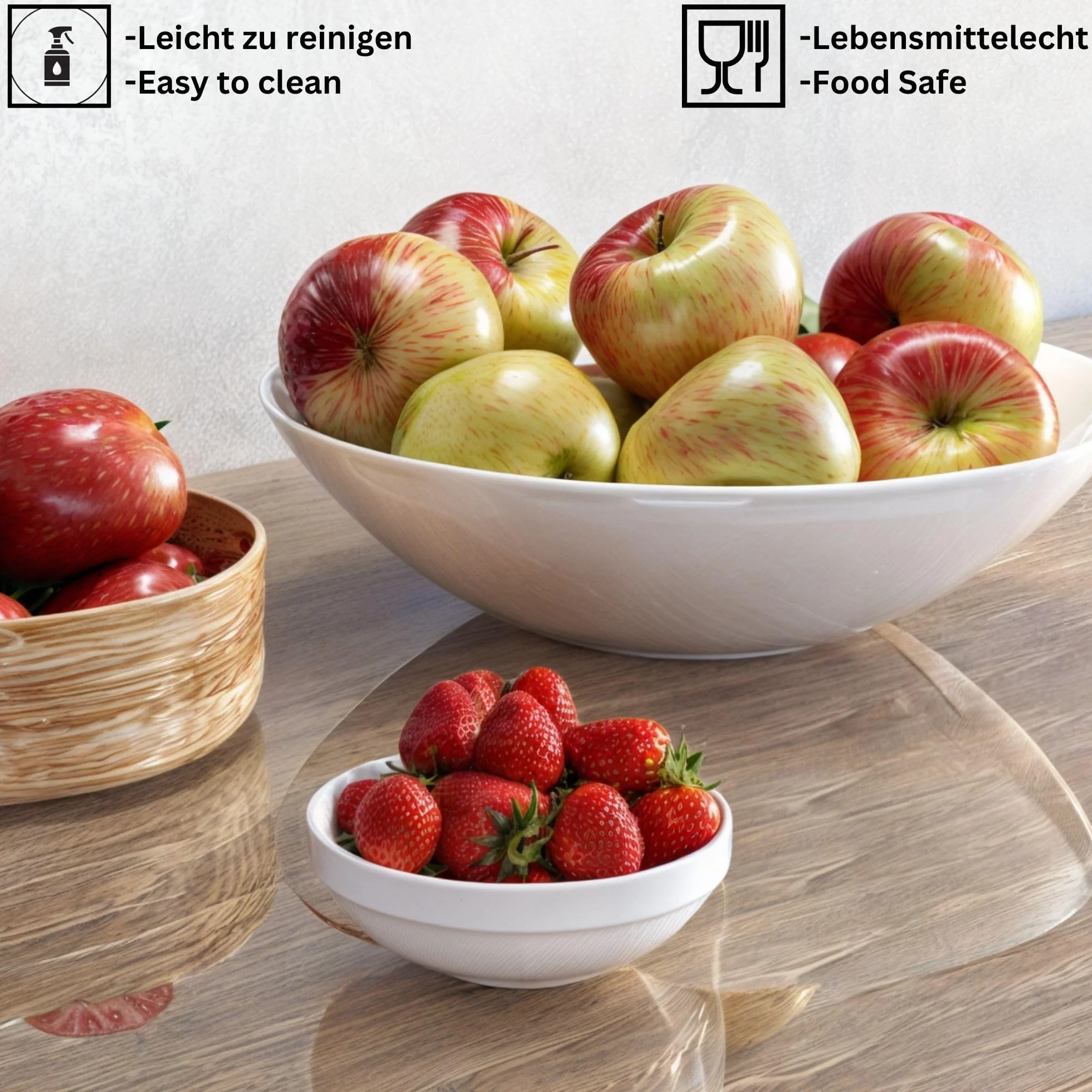 Protector de Mesa Redondo Transparente con Bordes biselados, 2 mm de Grosor, Disponible en Varios tamaños o a Medida, Protector de Mesa de PVC Transparente (diámetro 110 cm)