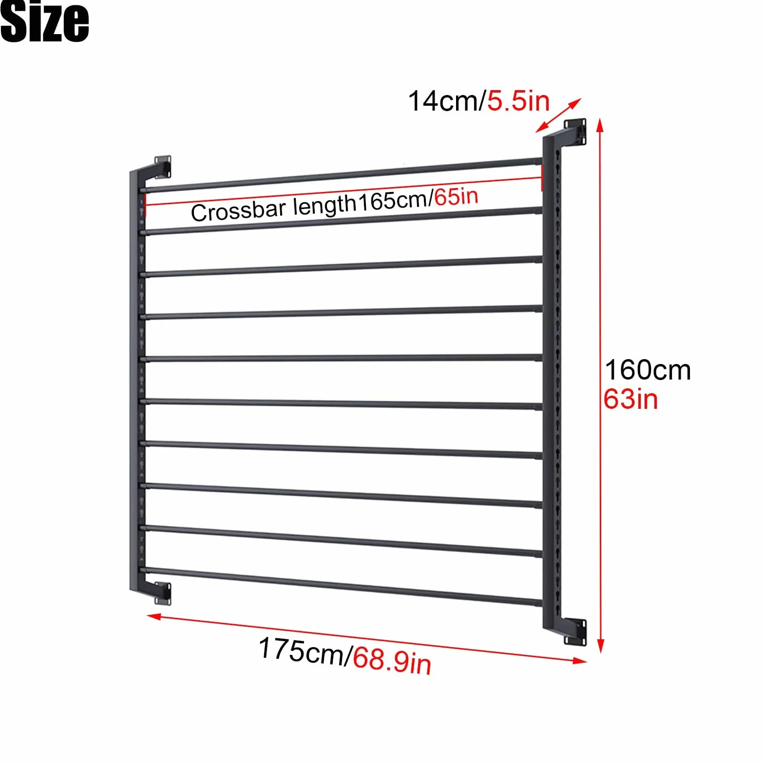 Soporte metálico de 10 niveles para vinilo de coche, expositor de rollos de tela para pared con barra ajustable, organizador de papel tapiz para películas de ventanas de coche comerciales, para garaje