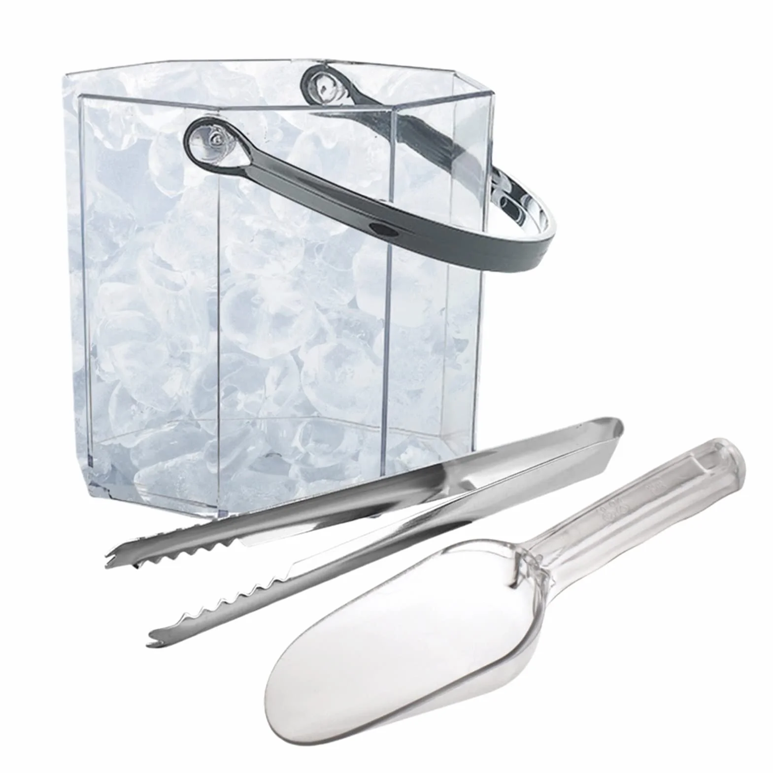Cubitera/Enfriador Cubo de Hielo con Clip de Hielo y Pala cubeta de Vino Botella de Hielo for Fiestas Barras de enfriamiento Champagne Beer Cubiteras Botellas