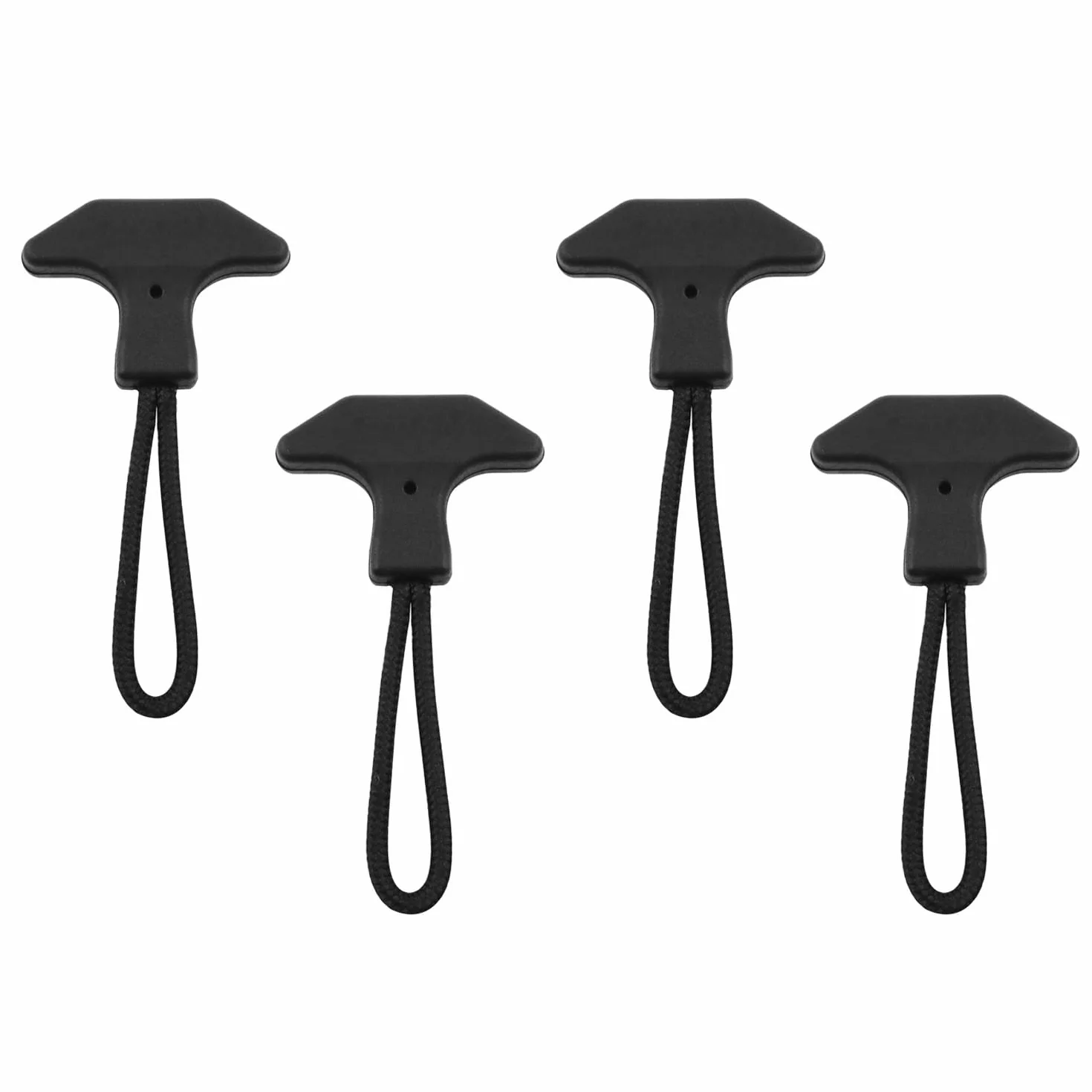 Zangc Tirador de cremallera en forma de T, tiradores de cremallera resistentes de TPU para mochilas, estuches, bolsos, bolsos y otros equipos deportivos, cabezales de cremallera, 4 unidades
