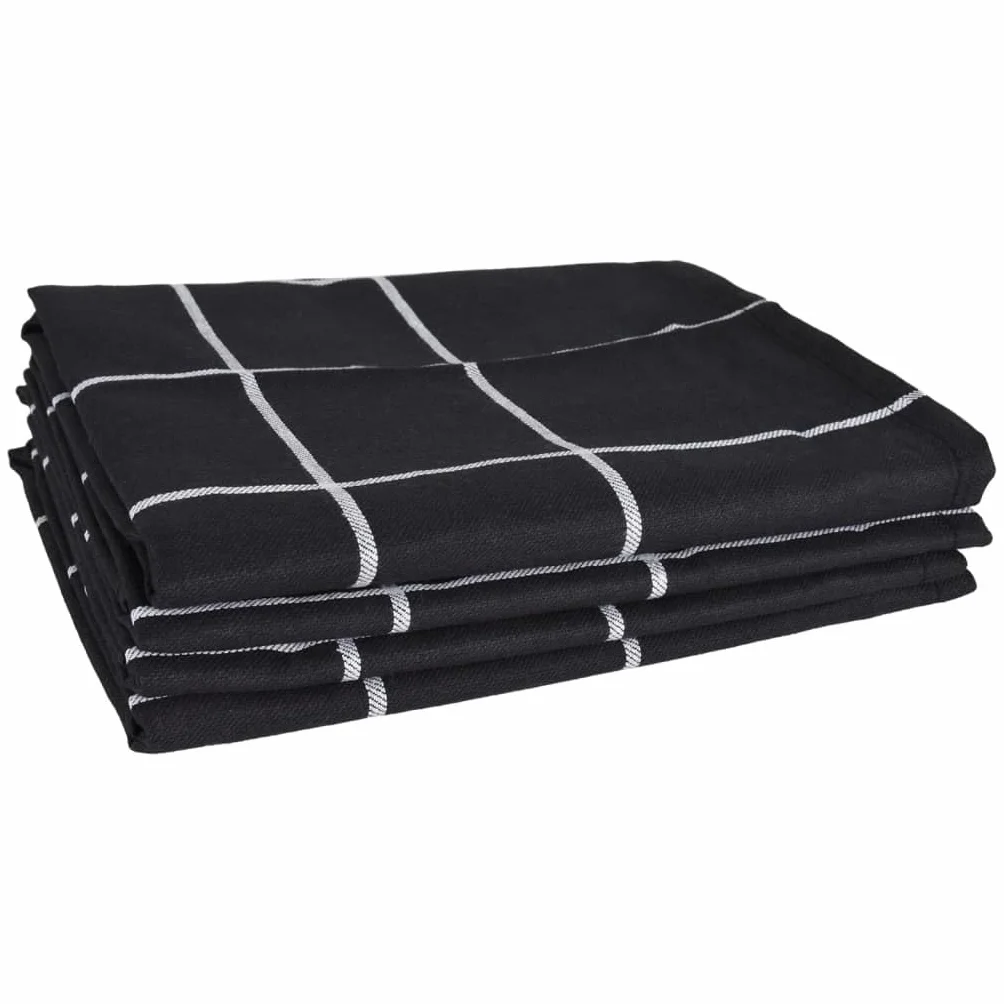 Juego de toallas de mano de 12 piezas, color negro, 100% algodón, absorbentes y suaves, 4 paños de cocina de 50 x 70 cm, 4 toallas de invitados de 50 x 50 cm, 4 paños de cocina de 30 x 30 cm