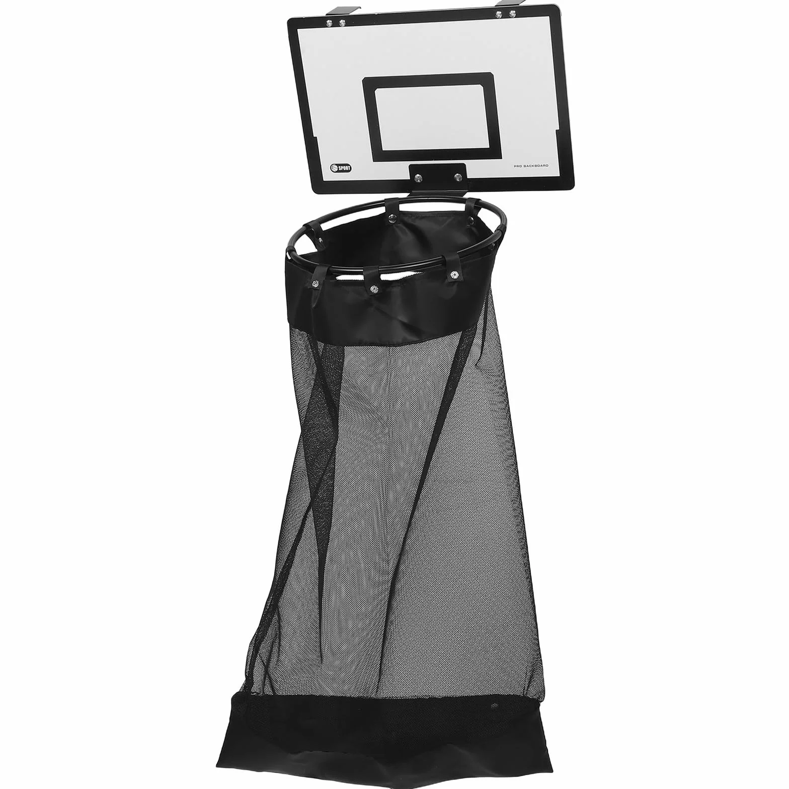 Cabilock Cesto Almacenamiento de Baloncesto Sucia Ropa Colgante con Aro de Versátil Madera Tela Negra para Puerta y Adecuado para Apartamentos Pequeños y Baños