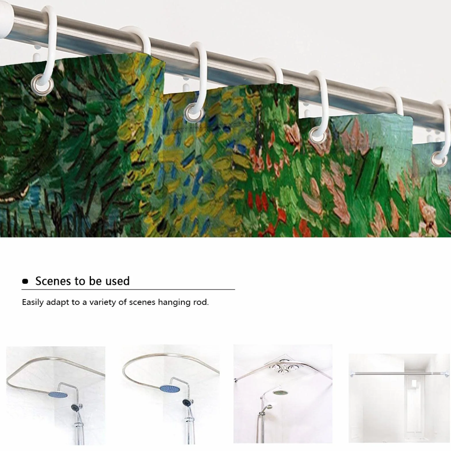 Farm Orchard Cortinas de Ducha Artista Juego de Cortinas de Ducha para Tela de baño Cortinas de baño de poliéster de Secado rápido con Ganchos Amarillos W200xL200cm