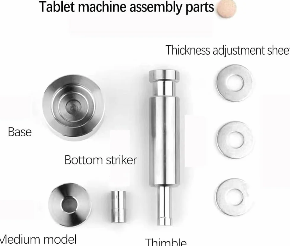 Prensa Manual For Tabletas De Leche, Herramienta For Hacer Pastillas, Prensa For Tabletas En Polvo, Dispositivo For Hacer Dulces De Acero Inoxidable De Grado Alimenticio De 12 Mm, 8 Mm, 10 Mm Y 6 Mm(6
