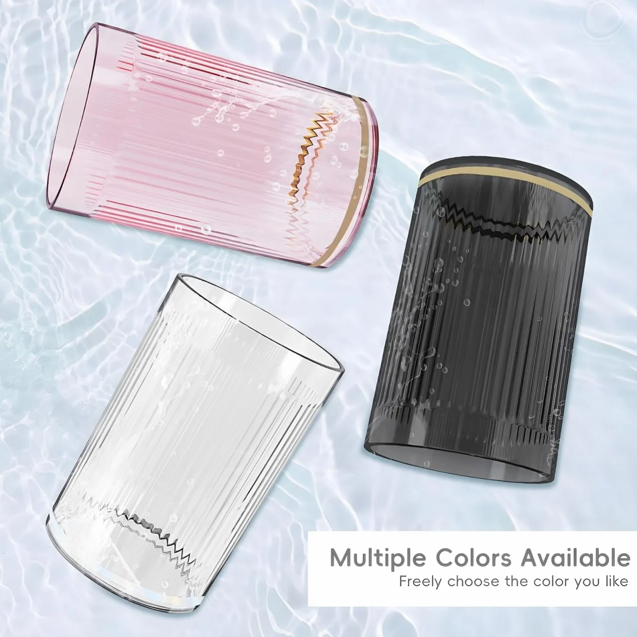3 Vasos de Cepillo de Dientes de Baño Irrompible Plástico Reutilizable para Adultos Adolescentes y Niños