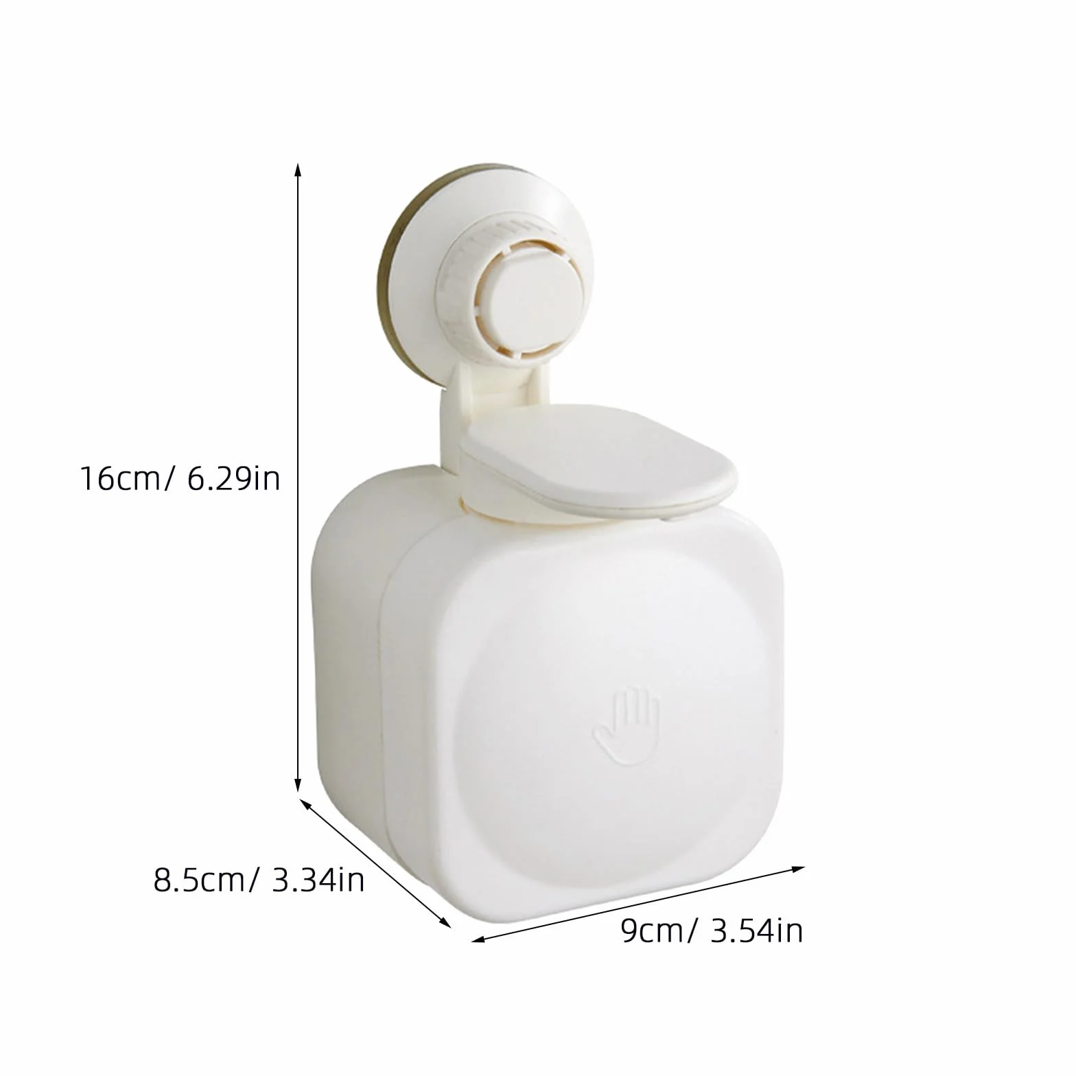 Dispensador de Jabón Líquido para Baño Ventosa, Fácil de Presionar y Dispensación Uniforme, Material Abs Blanco para Baños y Escuelas
