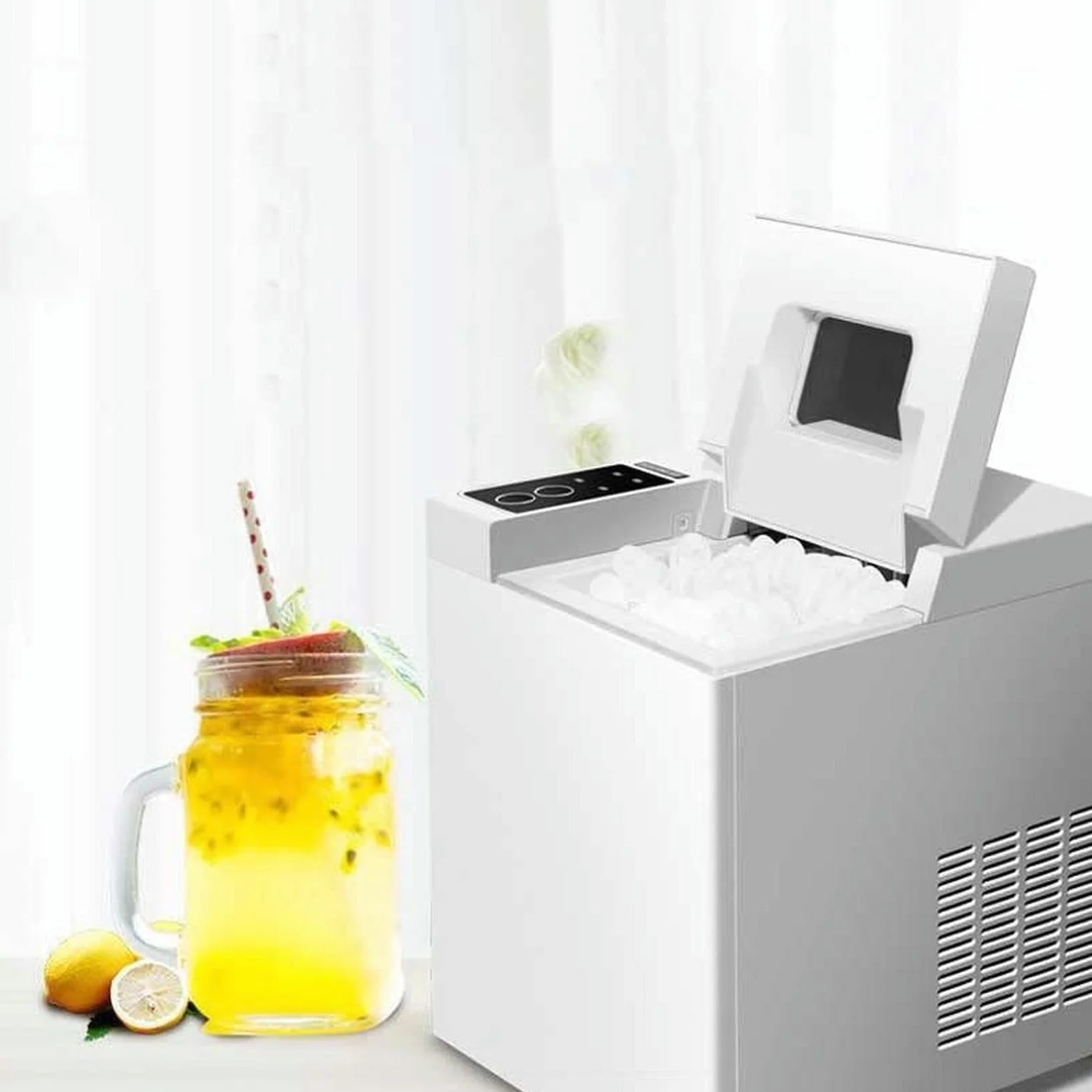 Máquina eléctrica para Hacer Hielo, de sobremesa, para Uso doméstico o en pequeñas Tiendas de té con Leche.