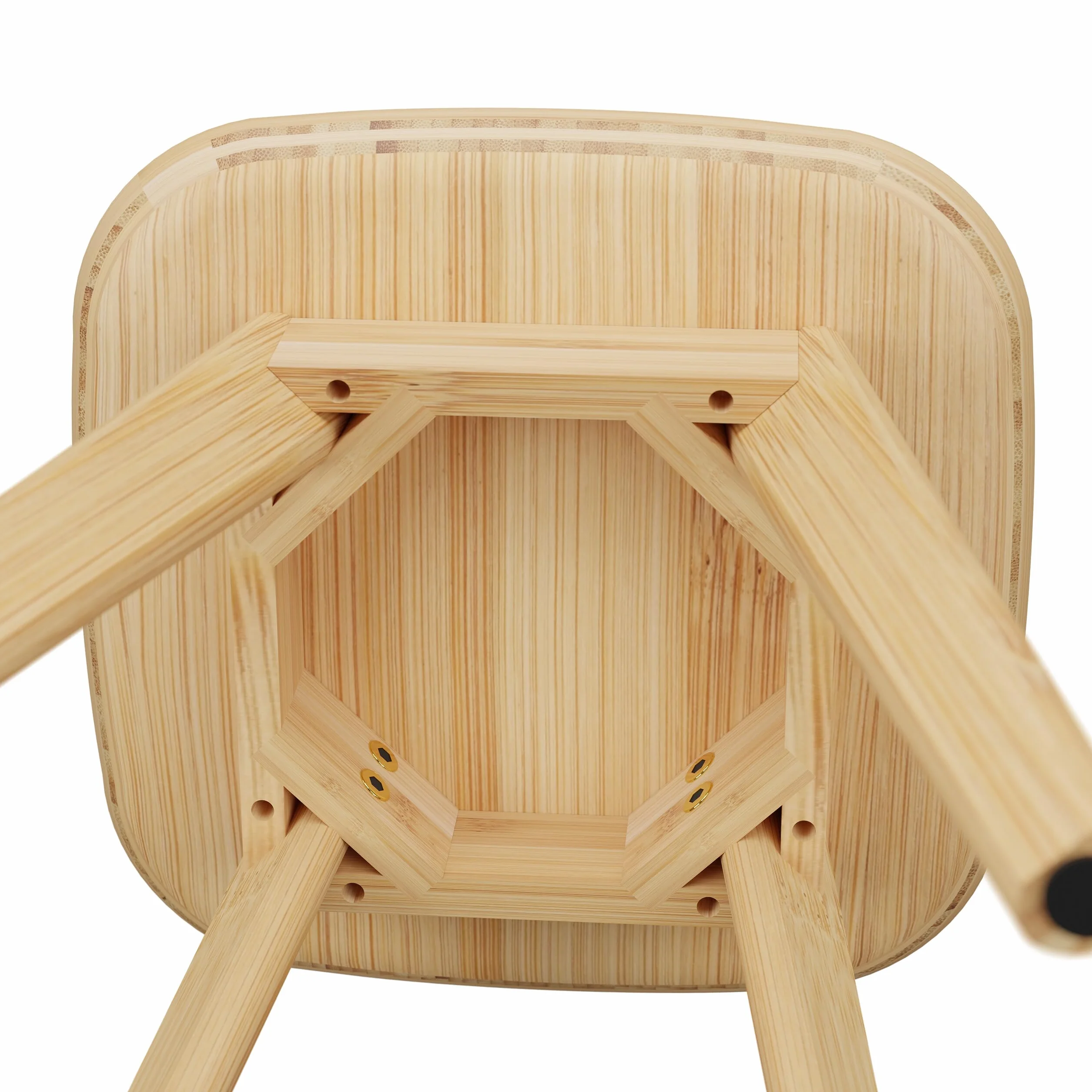 Taburetes de Cocina Relaxdays, 2 taburetes, bambú, Cocina y baño, HxBxT: 45,5 x 33 x 33 cm, también para Plantas.