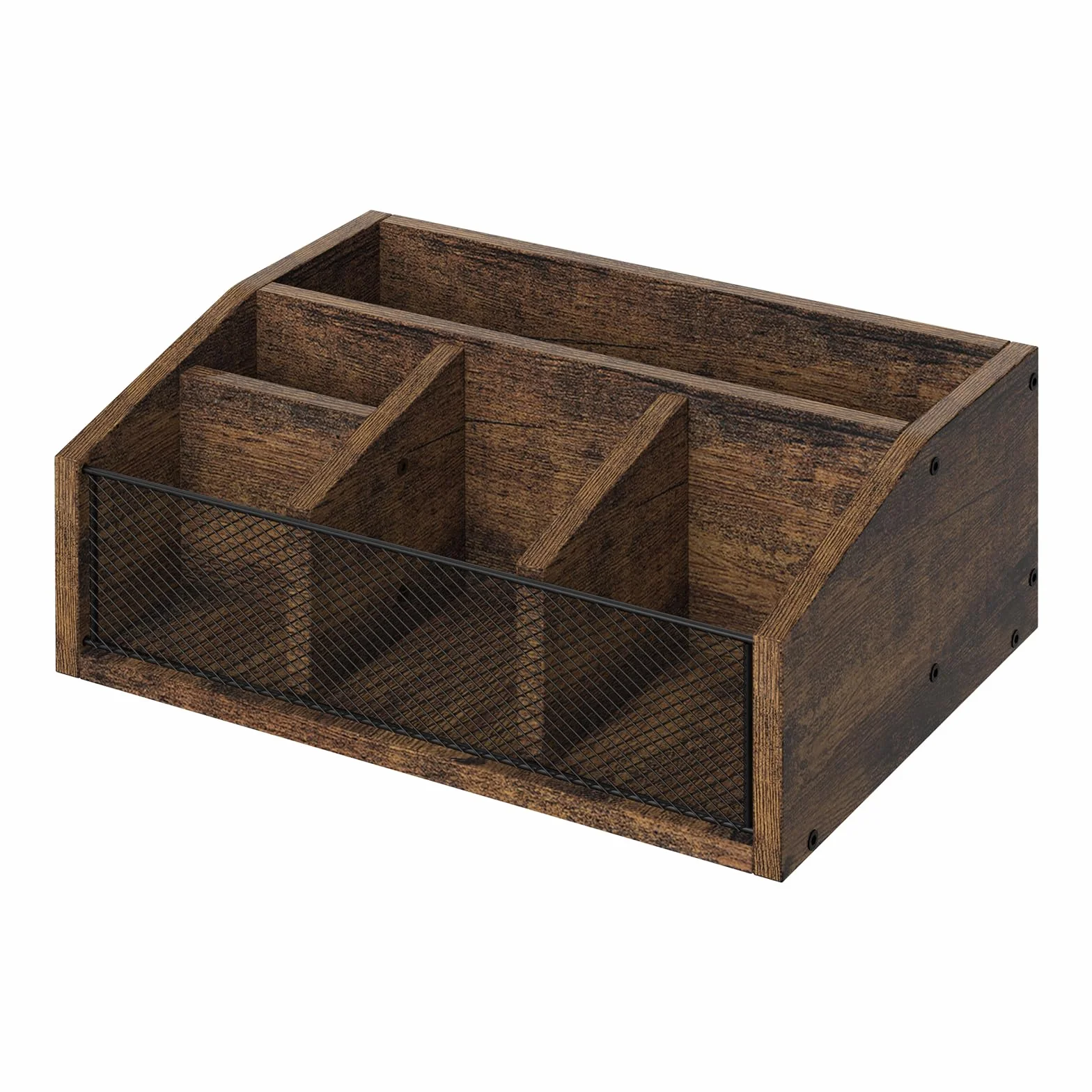 Organizador de Madera para Cafetería 5 Compartimentos con Divisores