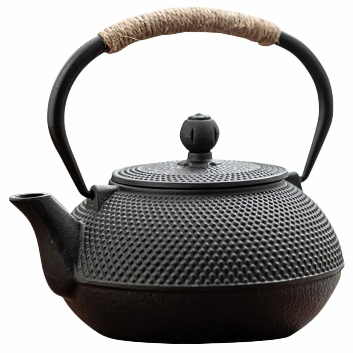 ifundom Tetera de Hierro Fundido Japonesa con Infusor Diseño Retro Resistente Aislamiento Térmico para Hogar y Oficina Tetera Pequeña Práctica y Fácil de Limpiar