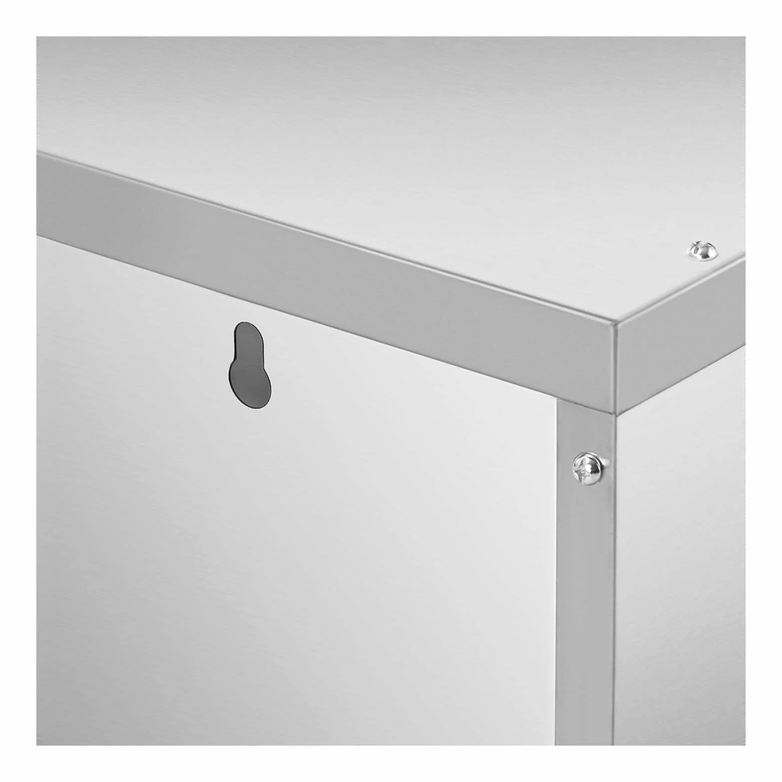 Royal Catering Armario de Pared Mueble en Acero Inoxidable RCAT-120/40/50-C (1200 x 400 x 500 mm, Material de Montaje Incluido, Acero Inoxidable)