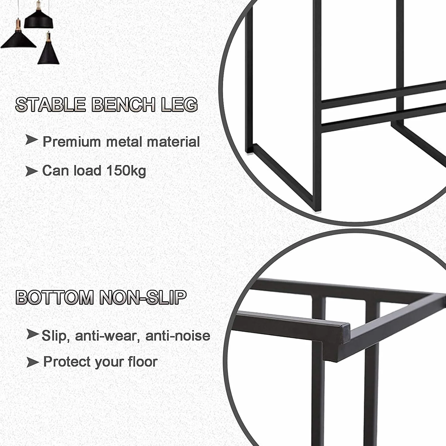 Juego de 2 taburetes de bar modernos de 65 cm/75 cm de altura, elegantes sillas de cocina con respaldo, diseño de 4 patas, color negro elegante, perfecto para el hogar y el bar