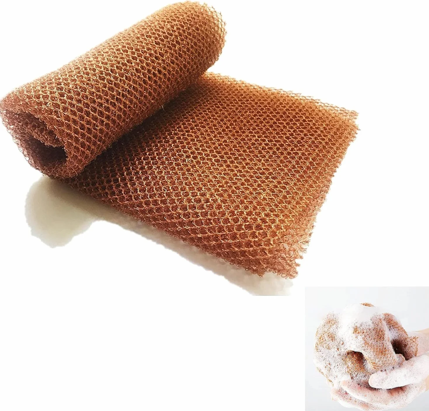 Toalla Exfoliante de Baño para Hombres y Mujeres, Exfoliador de Espalda 80cm