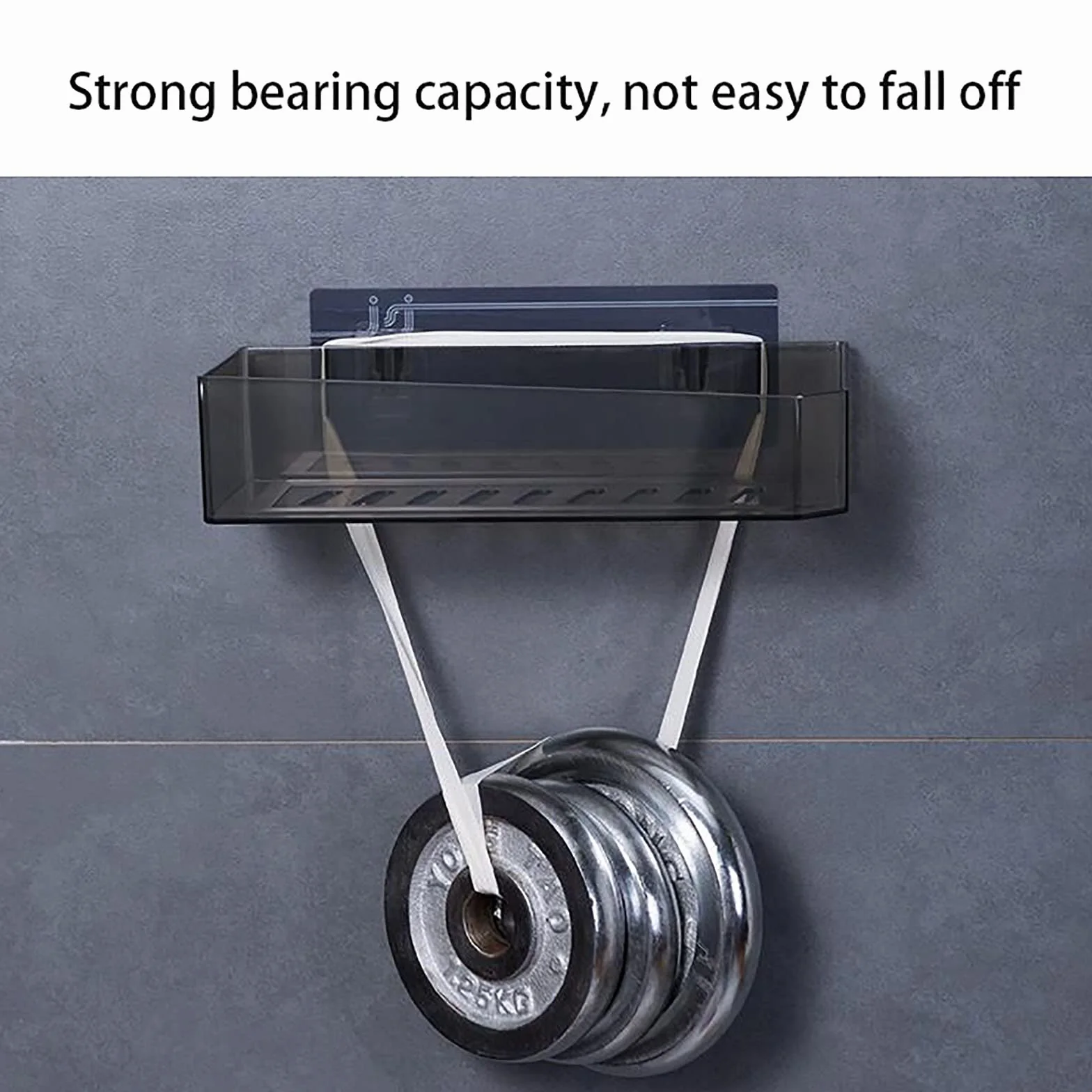 estantes de baño exquisitos Almacenamiento de baño Adhesivo montado en la Pared estantería de Ducha Estante de baño sin Perforaciones para Cocina baño Inodoro/Negro