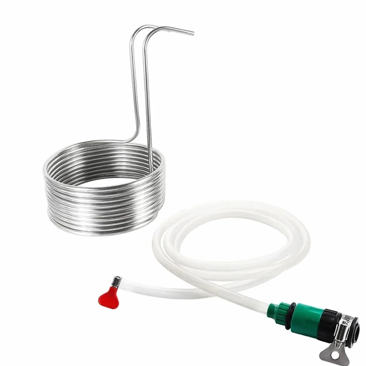 Serpentín De Enfriamiento De Elaboración De Cerveza, Enfriador De Mosto De Cerveza, Enfriador De Inmersión De Acero Inoxidable For Herramientas De Barra De Elaboración De Vino 9,52mm×0,5mm×8m ( Size :