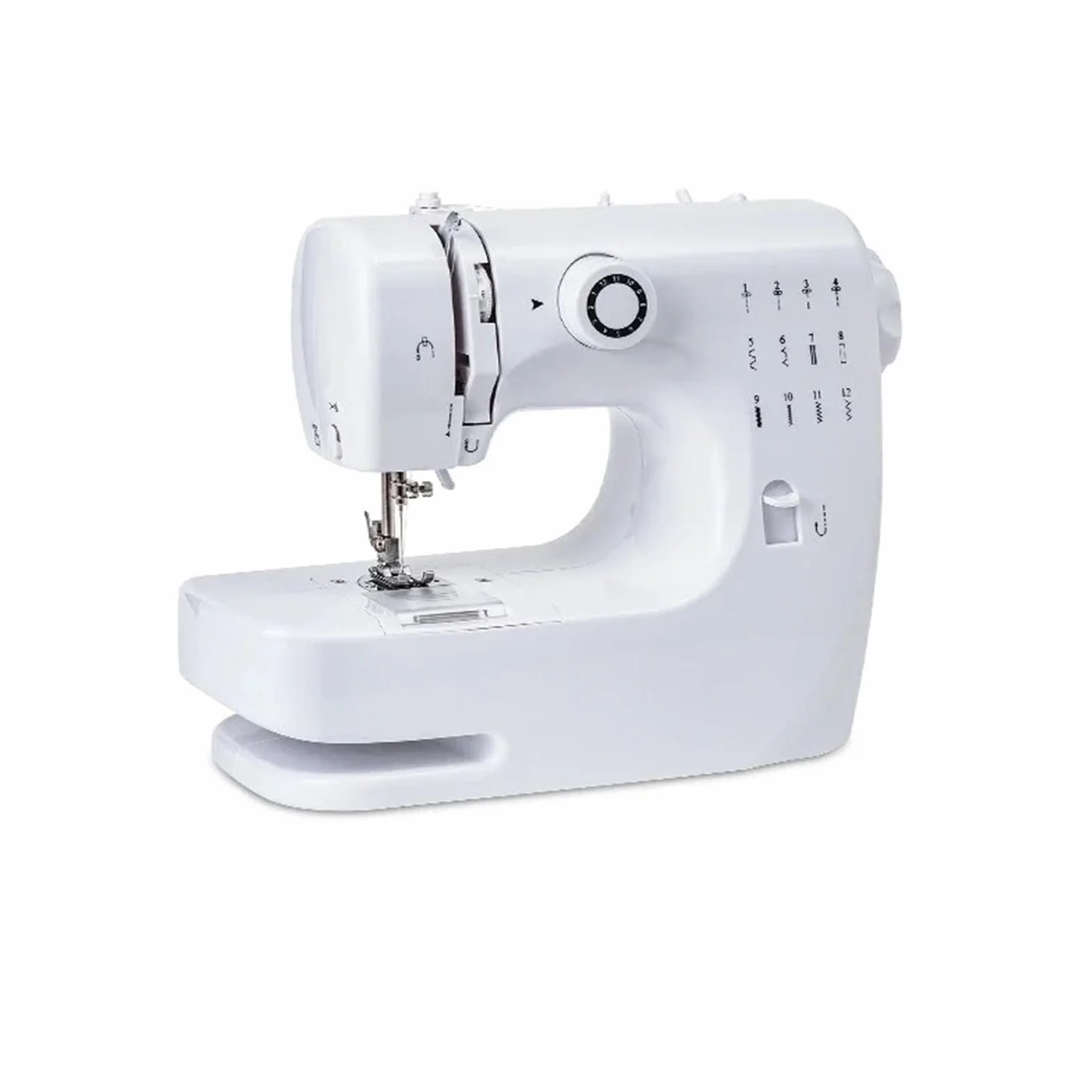 Máquina de Coser, Máquina de coser eléctrica de doble hilo con longitud de puntada ajustable y pedal: puede coser telas gruesas como mezclilla y cuero