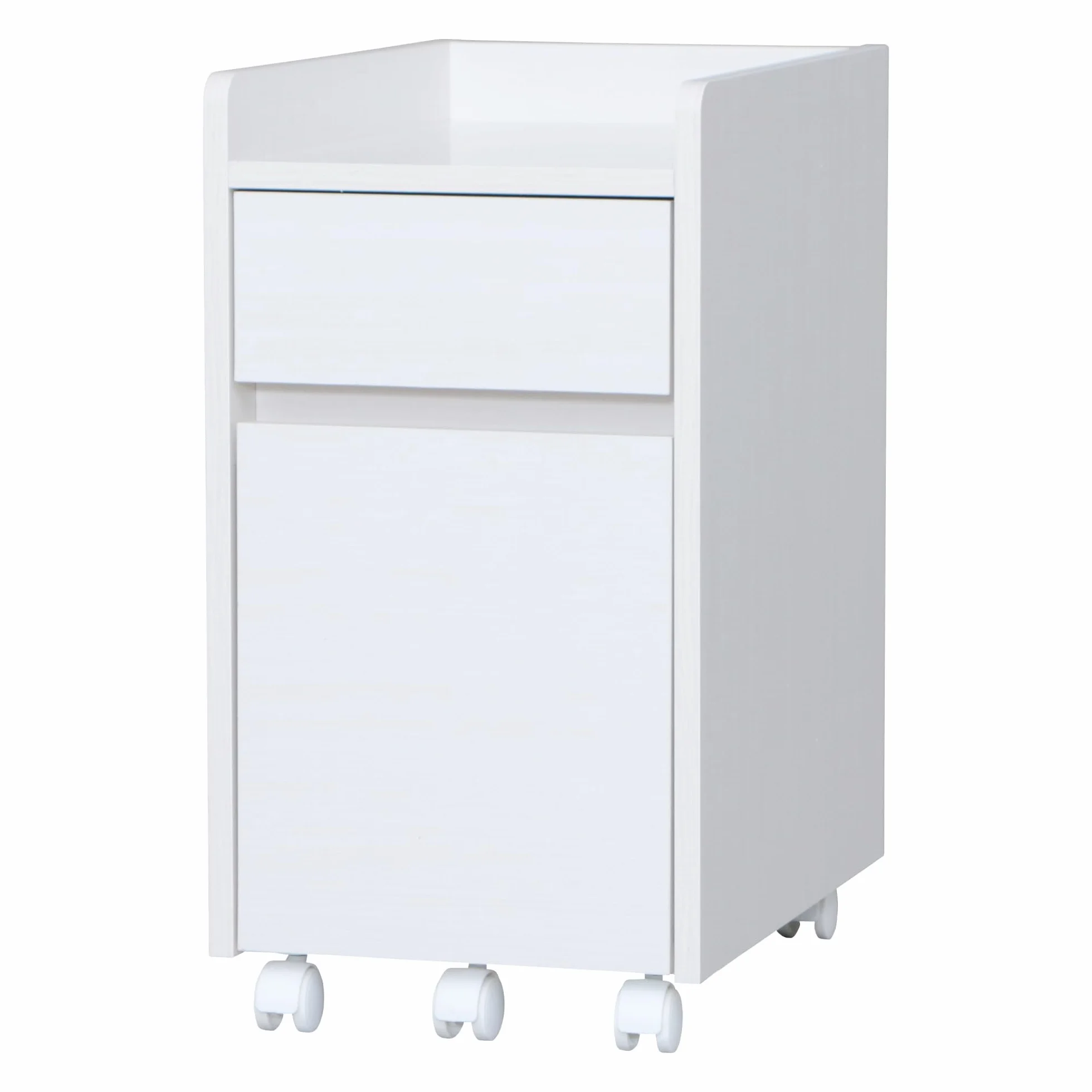 Iris Ohyama, Mueble de almacenaje/Mueble con repisa/Escritorio con repisas y Ruedas/Mueble Escritorio, Diseño, Oficina, Estudio - Chest of Drawer - FDK-3059 - Roble Blanco