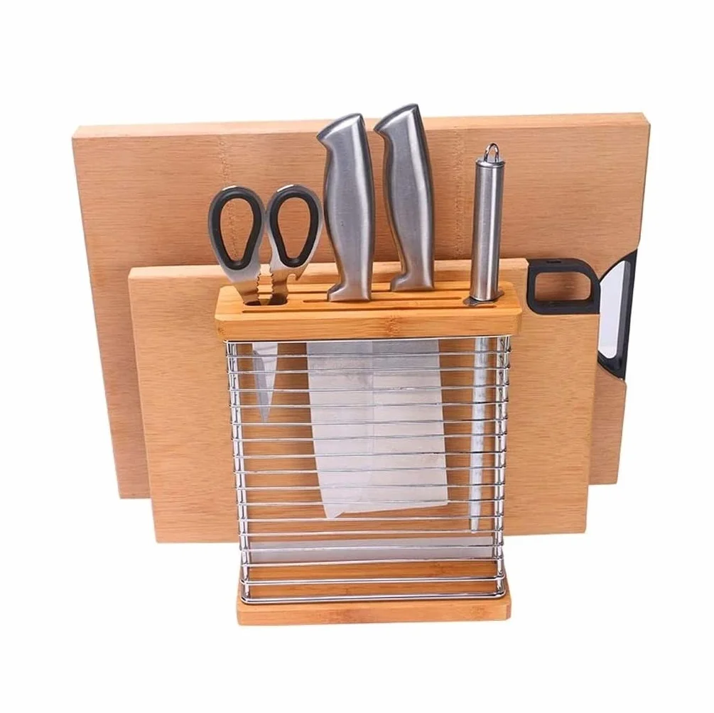 Bloque Cuchillos Cocina Bloque for Cuchillos, Soporte for Cuchillos De Cocina, Organizador, Bloque De Almacenamiento De Hierro Y Metal, Estante for Cuchillos