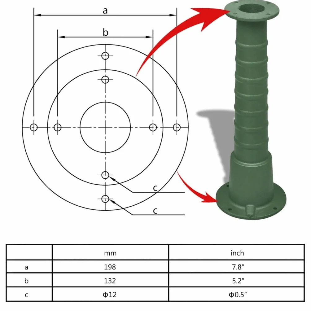 Genérico Soporte de Bomba Manual de Agua para jardín Hierro Fundido,Bricolaje,Bombas,Sistemas de bombeo-41173