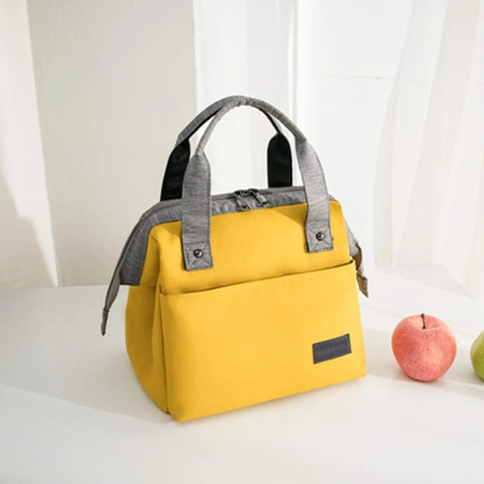 Bolsa de Picnic Bolsa de almuerzo portátil con aislamiento 3 capas Bolsas de Almuerzo(Jaune)