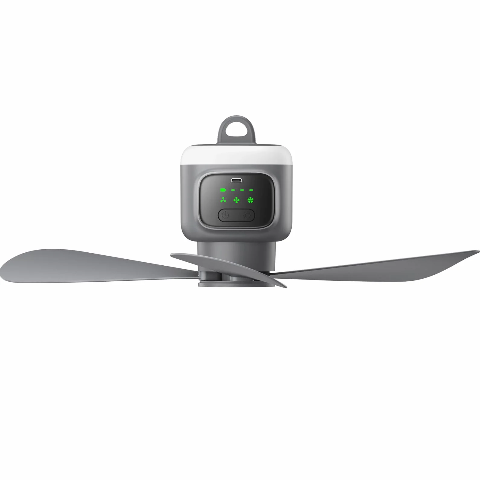 VVU&CCO Ventilador de techo inalámbrico para exteriores con mando a distancia, batería de 12000 mAh, ventilador de techo con luz, 4 niveles de velocidad, temporizador para exteriores, tienda de