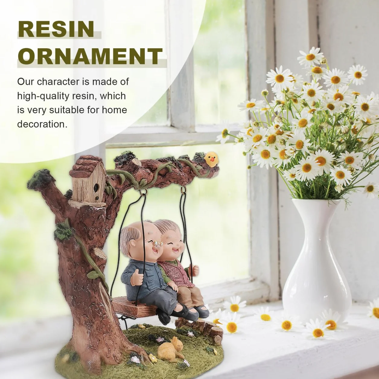 Cabilock 1 Figura Decorativa de Pareja de Novios de Resina para jardín, decoración de Mesa o Mesa