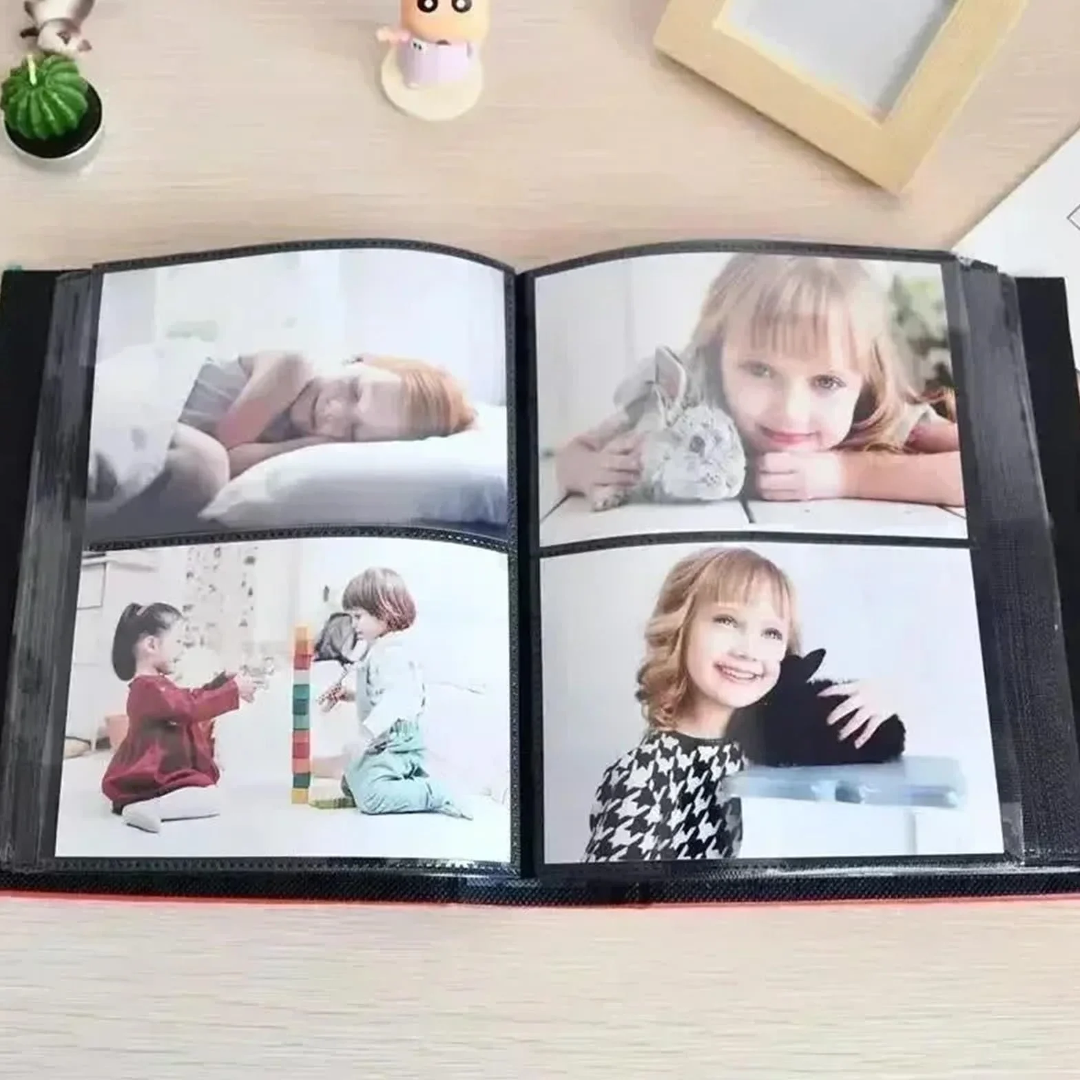Álbum de Fotos Álbum de fotos bolsillo 6 pulgadas, 4 x, 4R, con cubierta PU, estuche for guardar, regalo soldadura, libro autógrafos, carpeta tarjetas(Color-02)