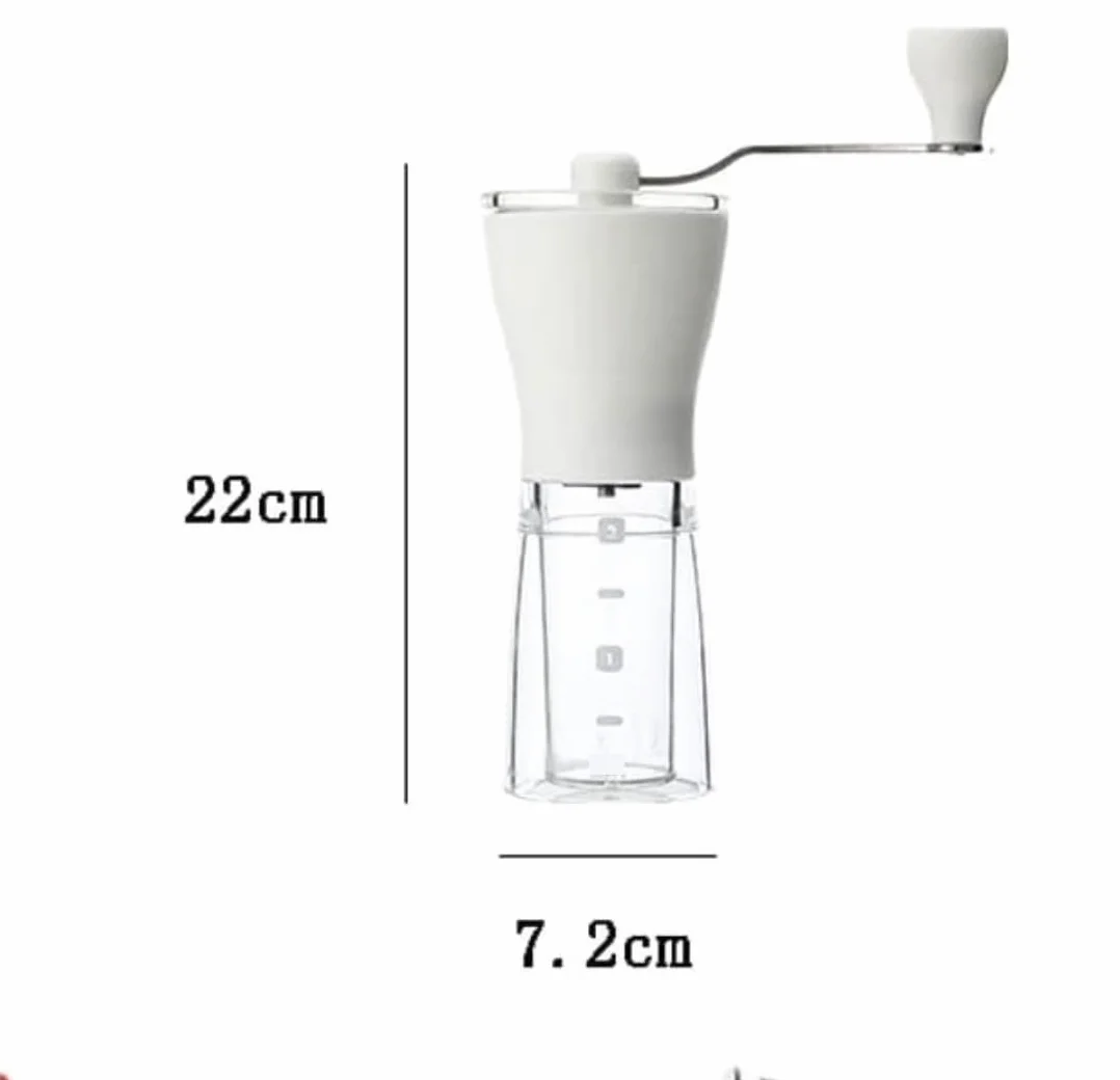Molinillo Café Molino Cafe Molinillo Ajustable, Molinillo Manual De Café, Molinillo Manual De Granos De Café, Molinillo Manual Portátil para El Hogar Moledor De Cafe(White)