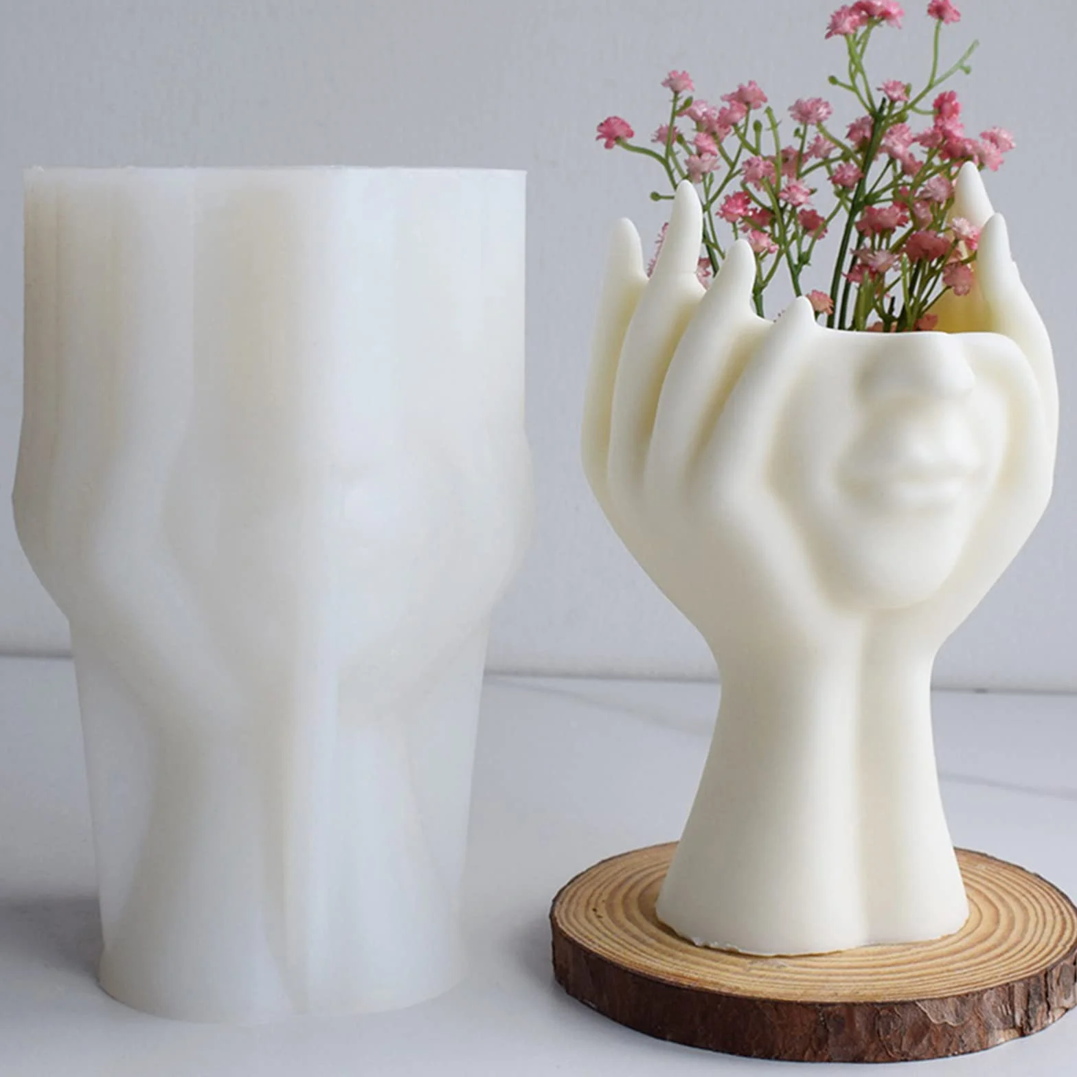 Jarrón de silicona para mejillas para mujer, suministros de artesanía para principiantes, para hornear pasteles