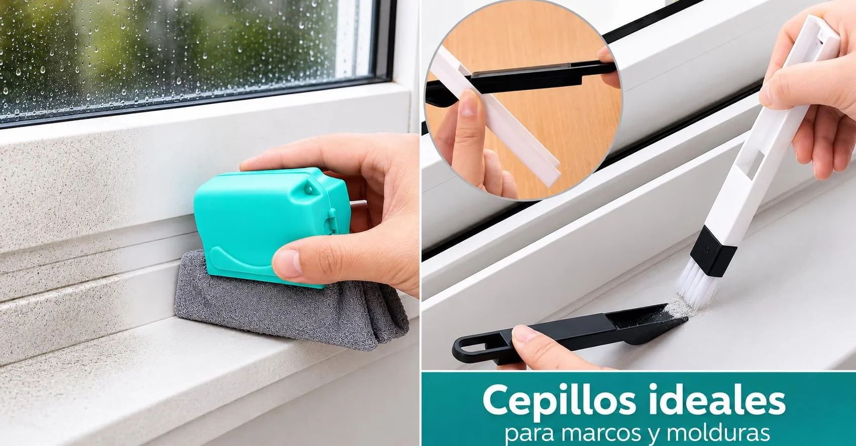 Cepillos Limpieza Hogar Multifunción Pack 10 - Limpiador Ventanas, Persianas, Mosquitera, Juntas