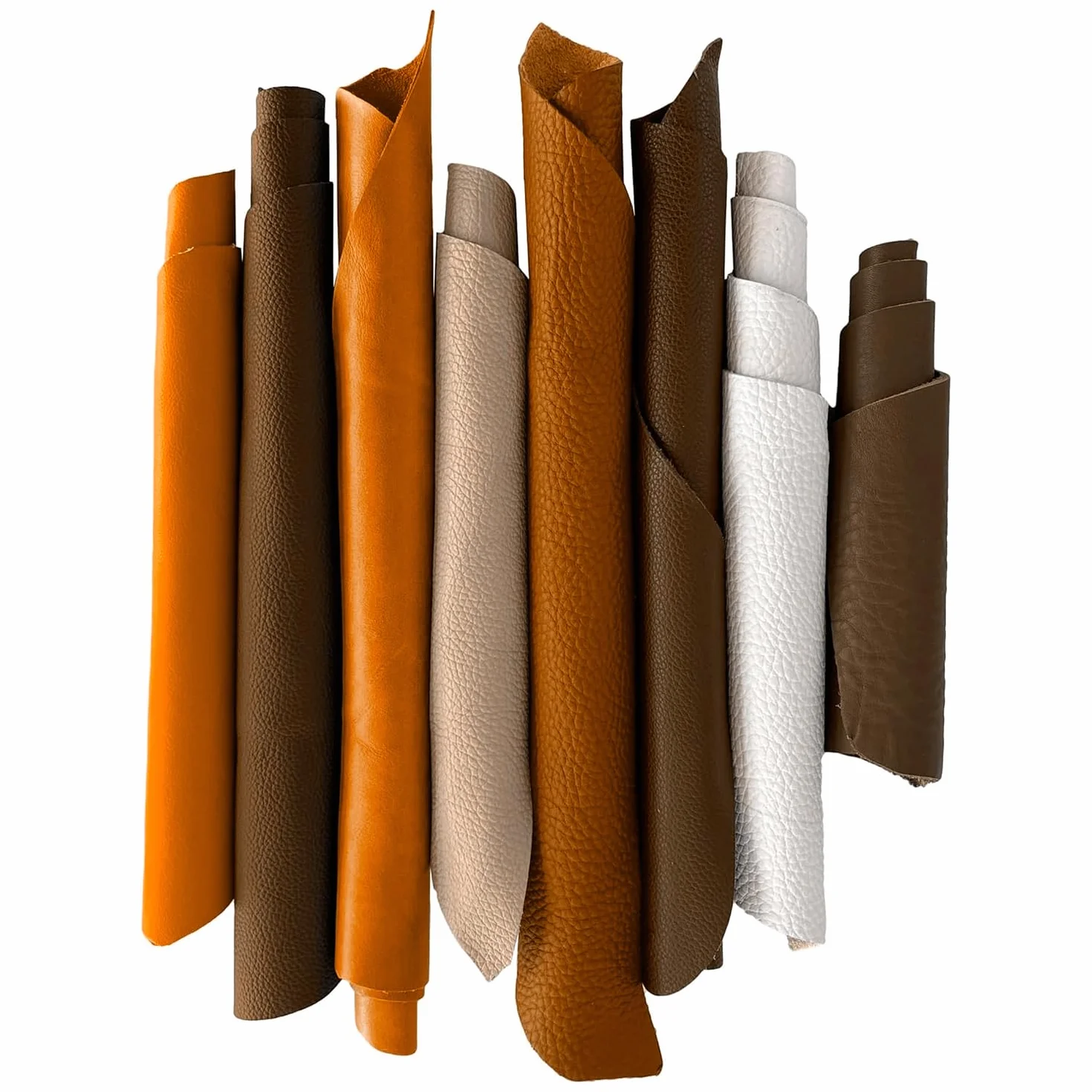 2 Kg de Recortes de Cuero Genuino en Colores Clásicos - Auténtica Piel Italiana en Formas Únicas - Ideal para Proyectos Artesanales - Sobrantes de Producción - Piezas de Cuero en Colores Básicos (2)