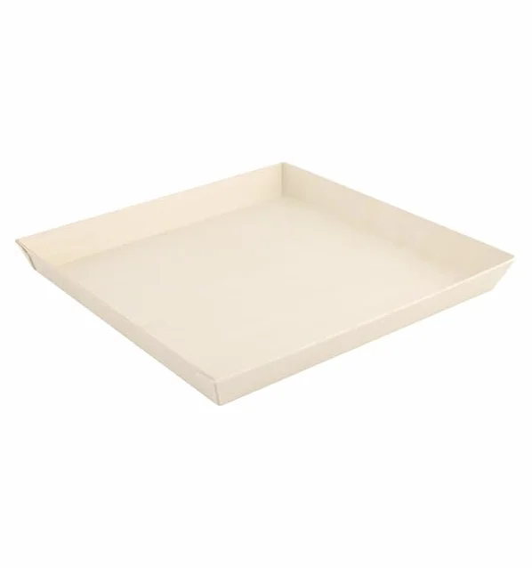 25 Platos de Madera Cuadrados 23x23x2,5cm, 1250ml, Biodegradables, Platos para Comida, Tiendas, Eventos