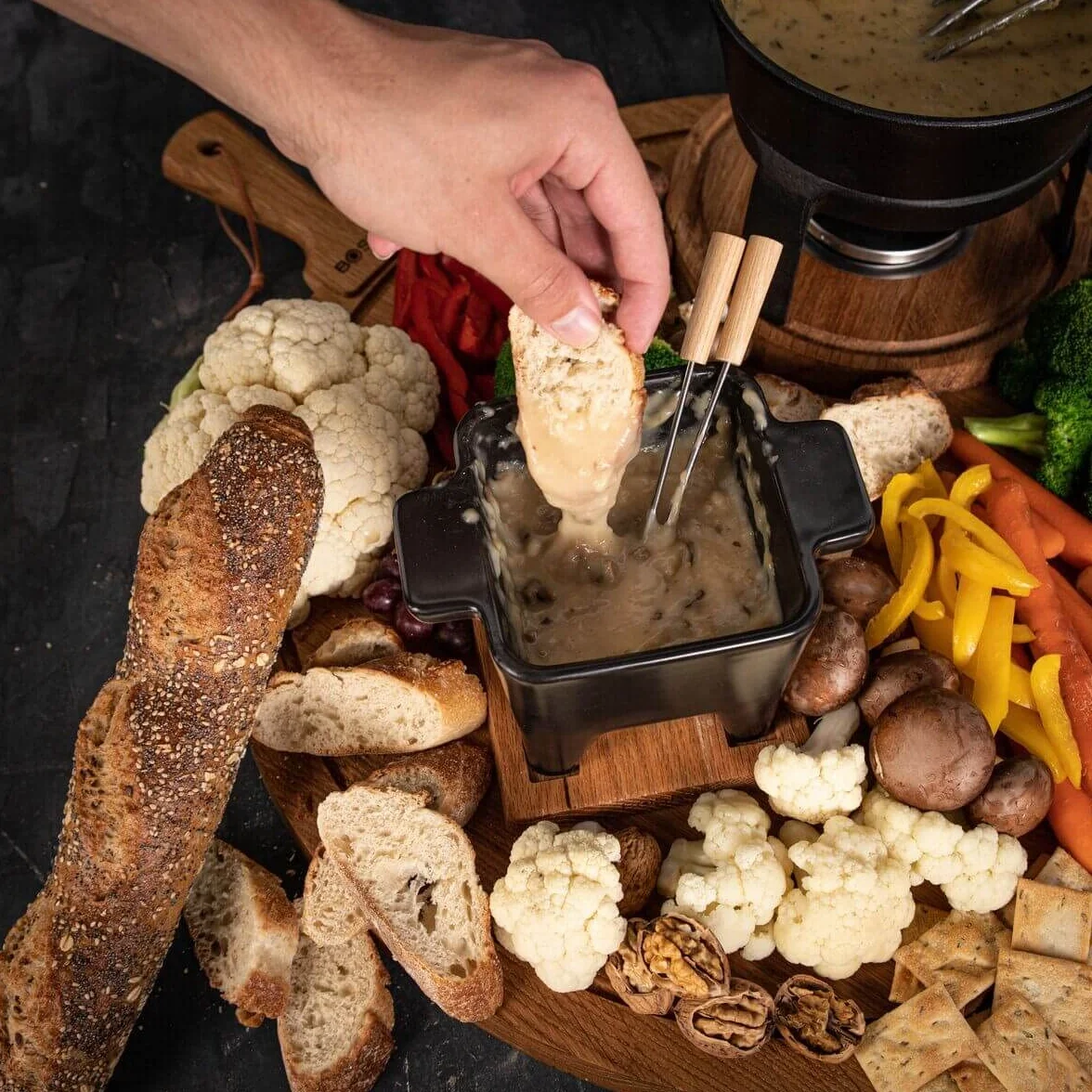 Boska Tapas Fondue Nero L - Por 350 gramos queso derretido - 600 ml