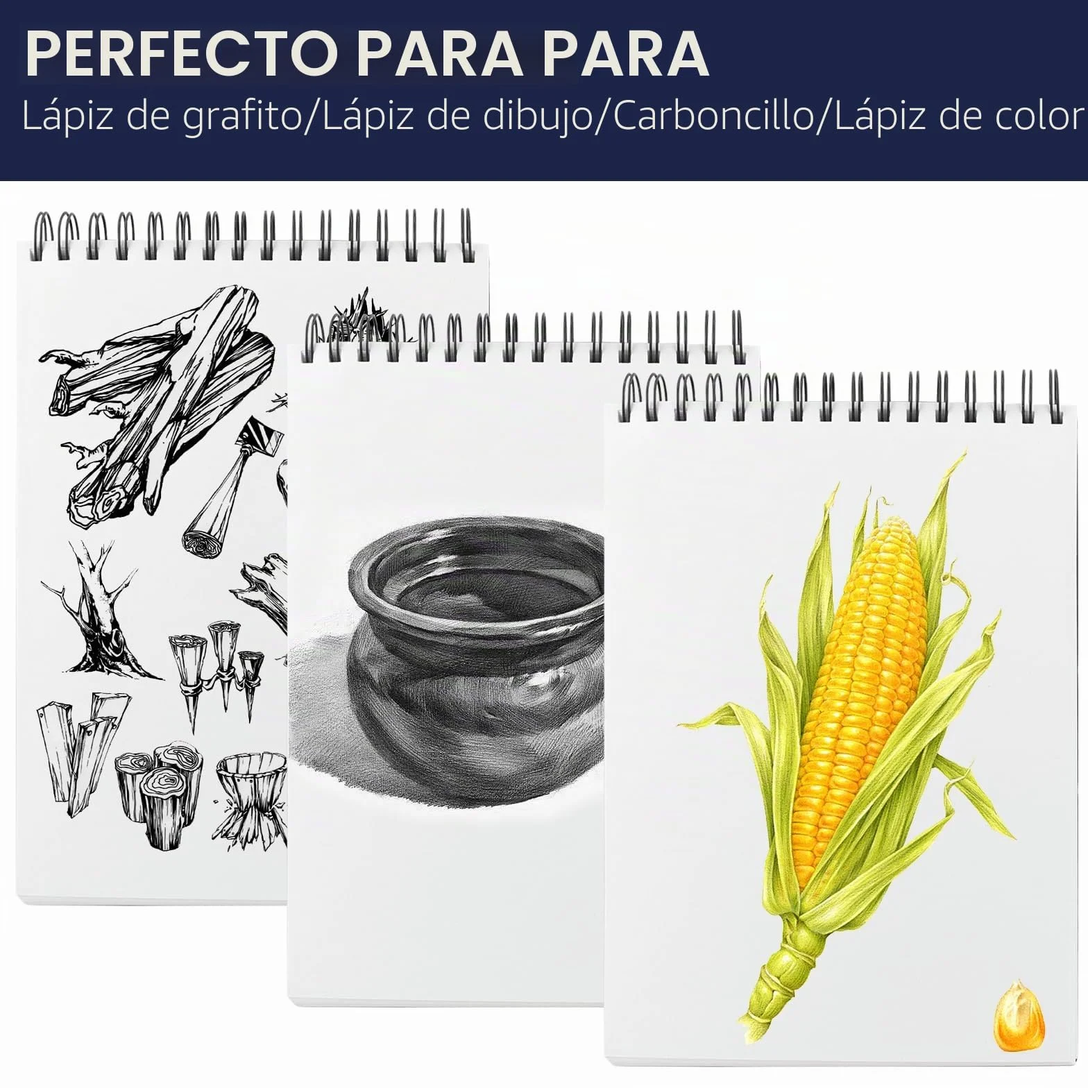 Cuadernos de Bocetos A4 160gsm, Bloc de Dibujo A4, Cuaderno de Dibujo DIY 120 Páginas