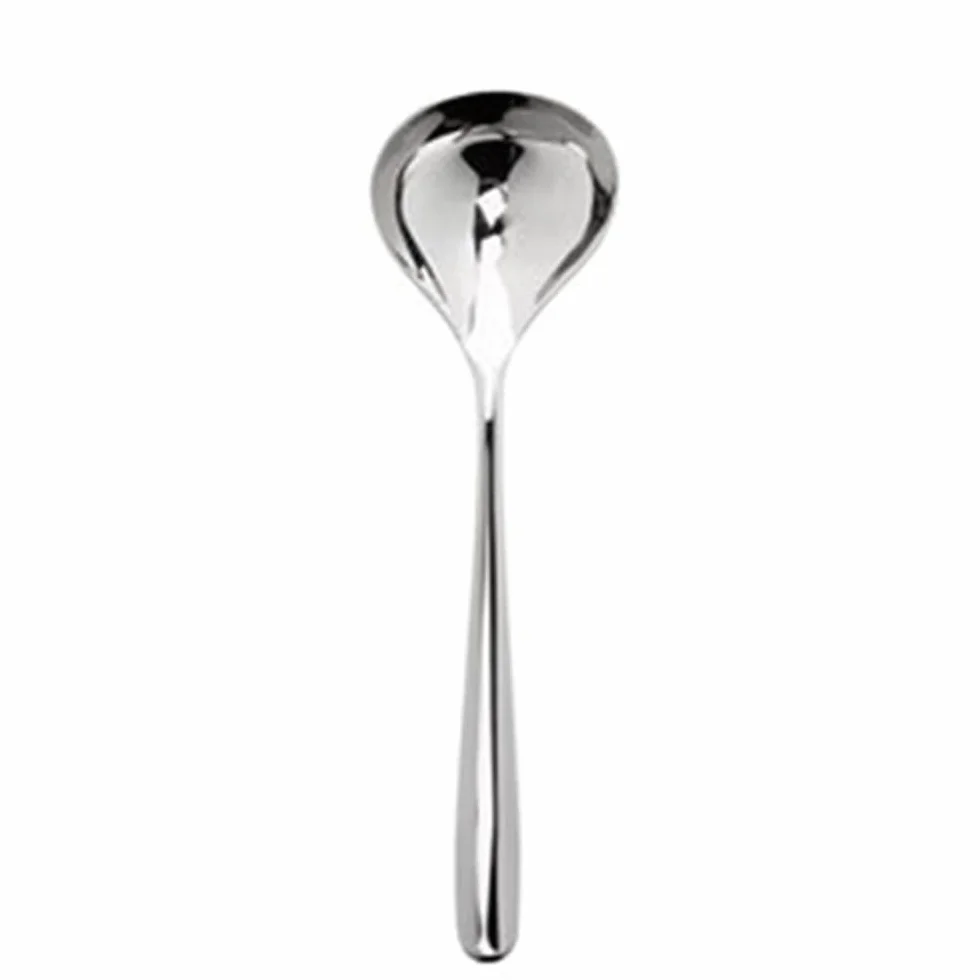 Cucharón de Sopa Cucharón de sopa mango largo acero inoxidable for el hogar Cucharas para Cocinar(Silver)
