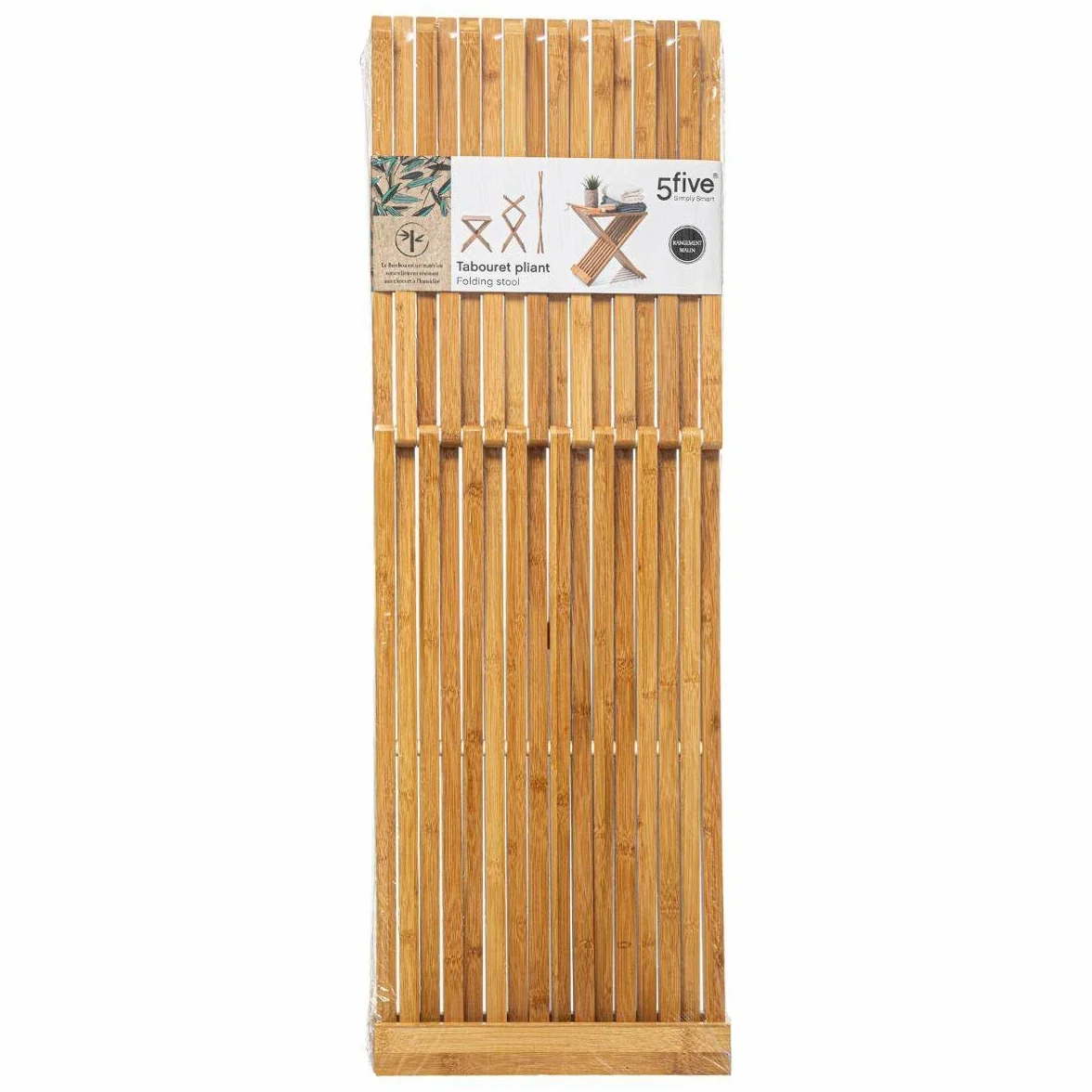 Bambu Taburete Auxiliar Plegable