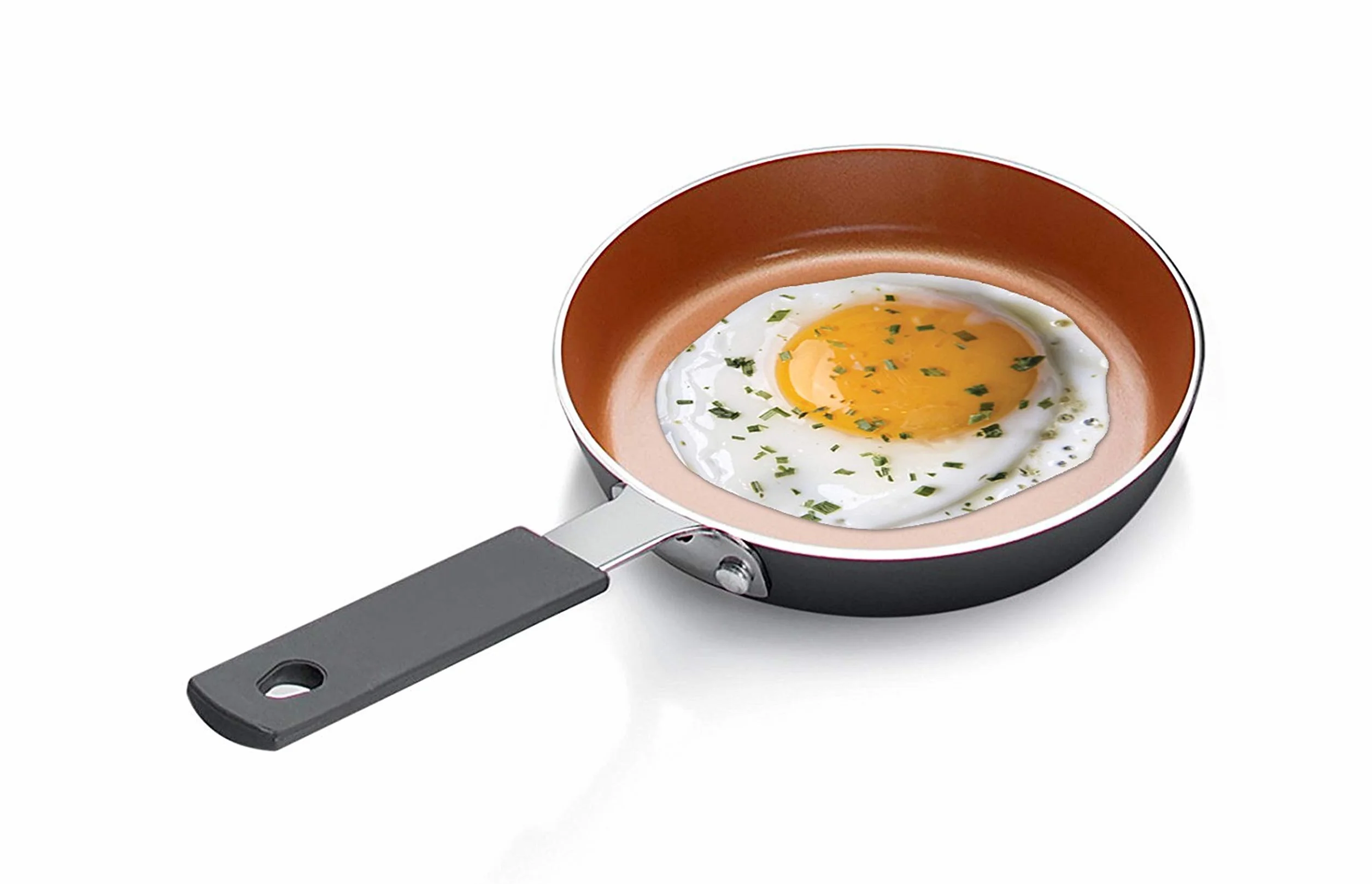 GOTHAM STEEL Mini sartén para huevos y tortillas con revestimiento ultra antiadherente de titanio y cerámica, 5.5 pulgadas, apta para lavavajillas, mango que se mantiene frío